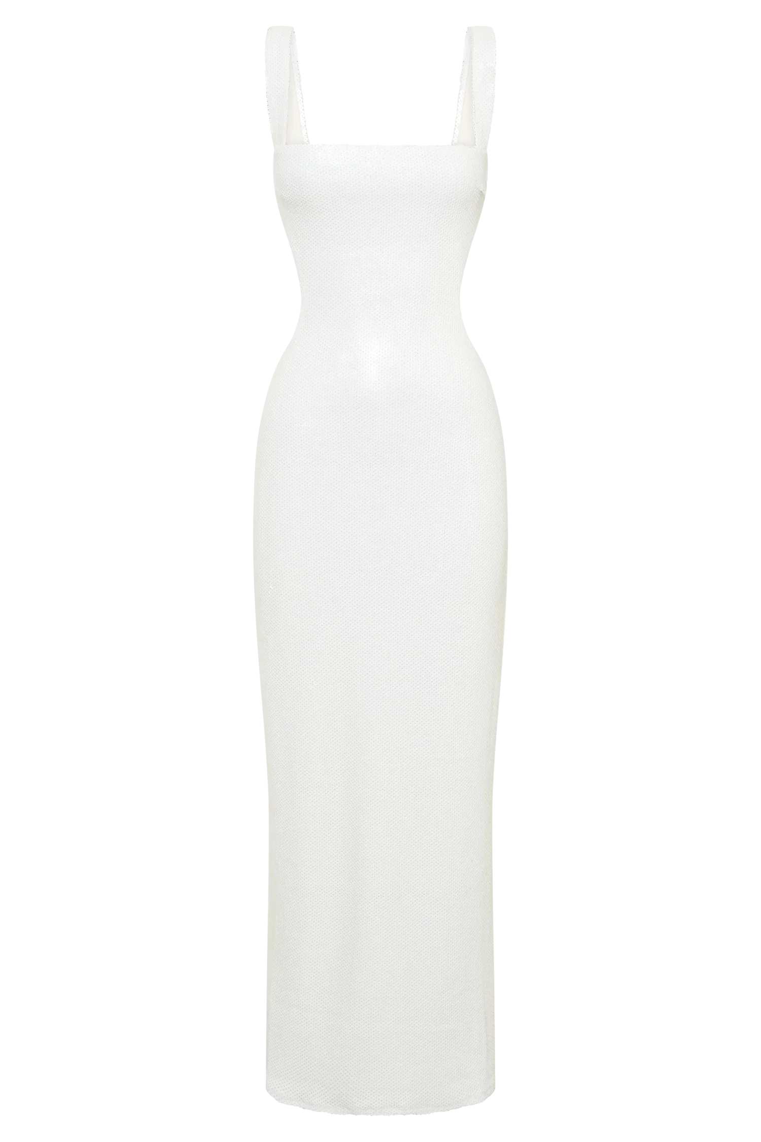 Adoria Sequin Cut Out Maxi Dress - White - Image 14