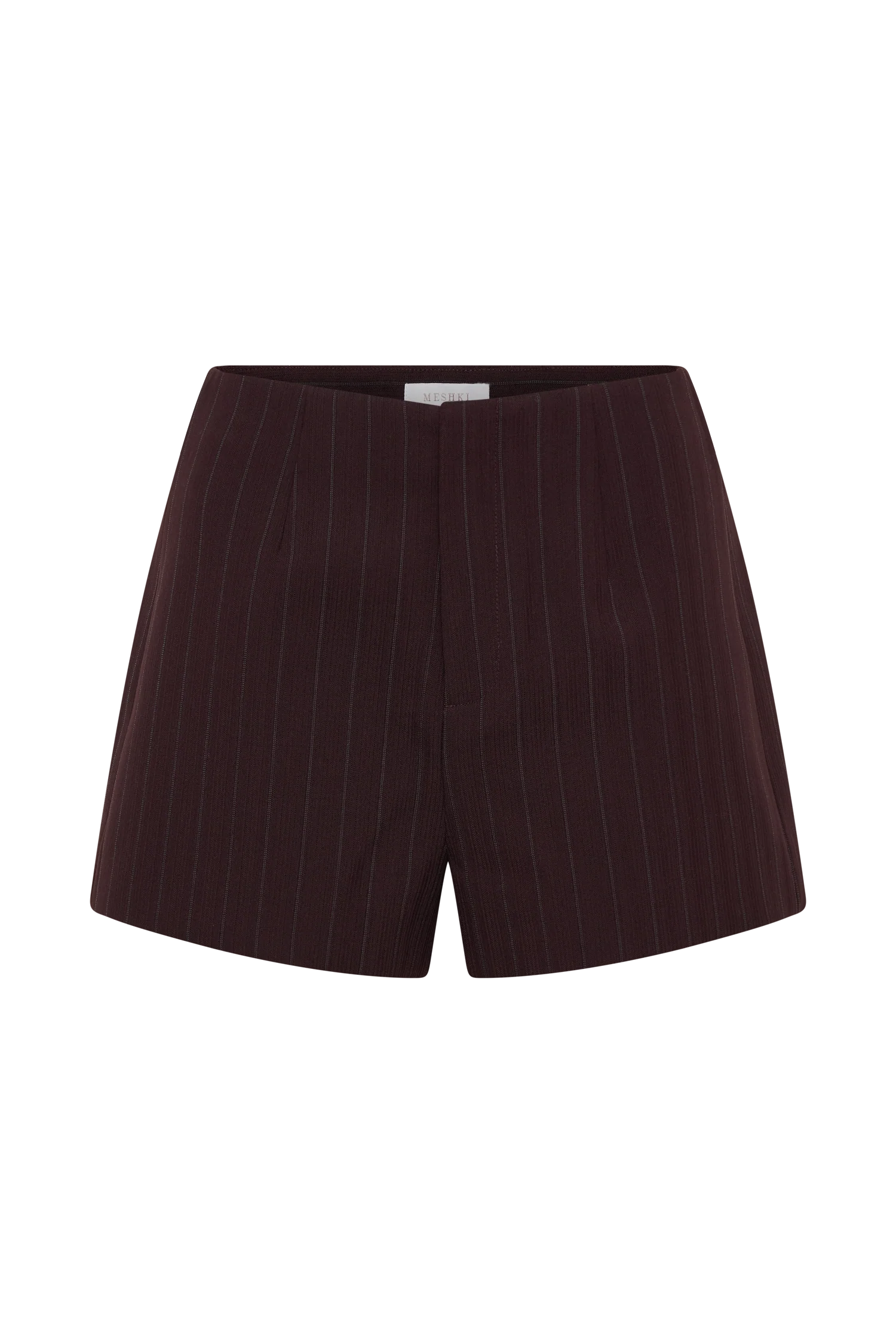 Agatha Suiting Shorts - Plum Pinstripe - Image 11
