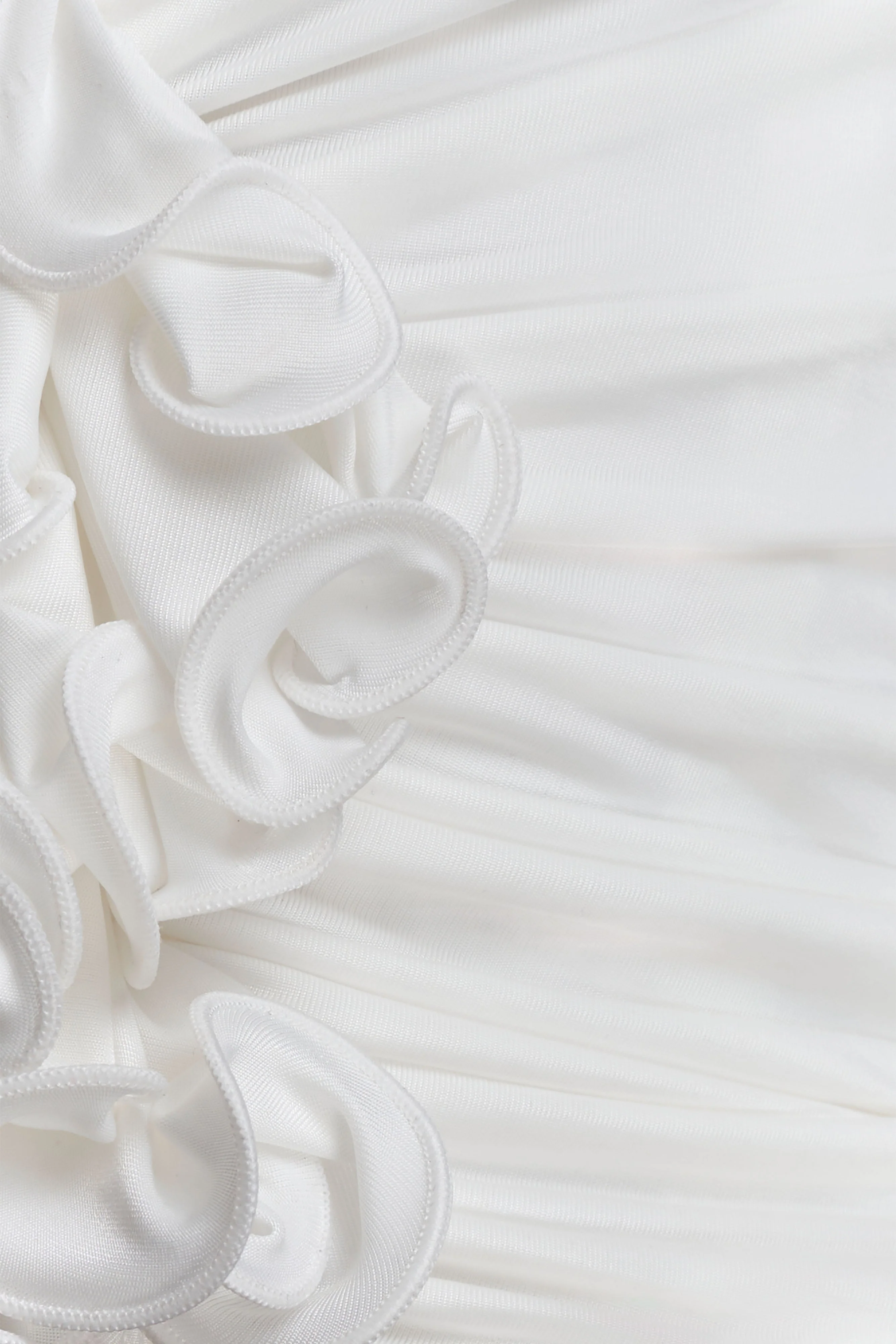 Alessandra Slinky Ruffle Top - Ivory - Image 4