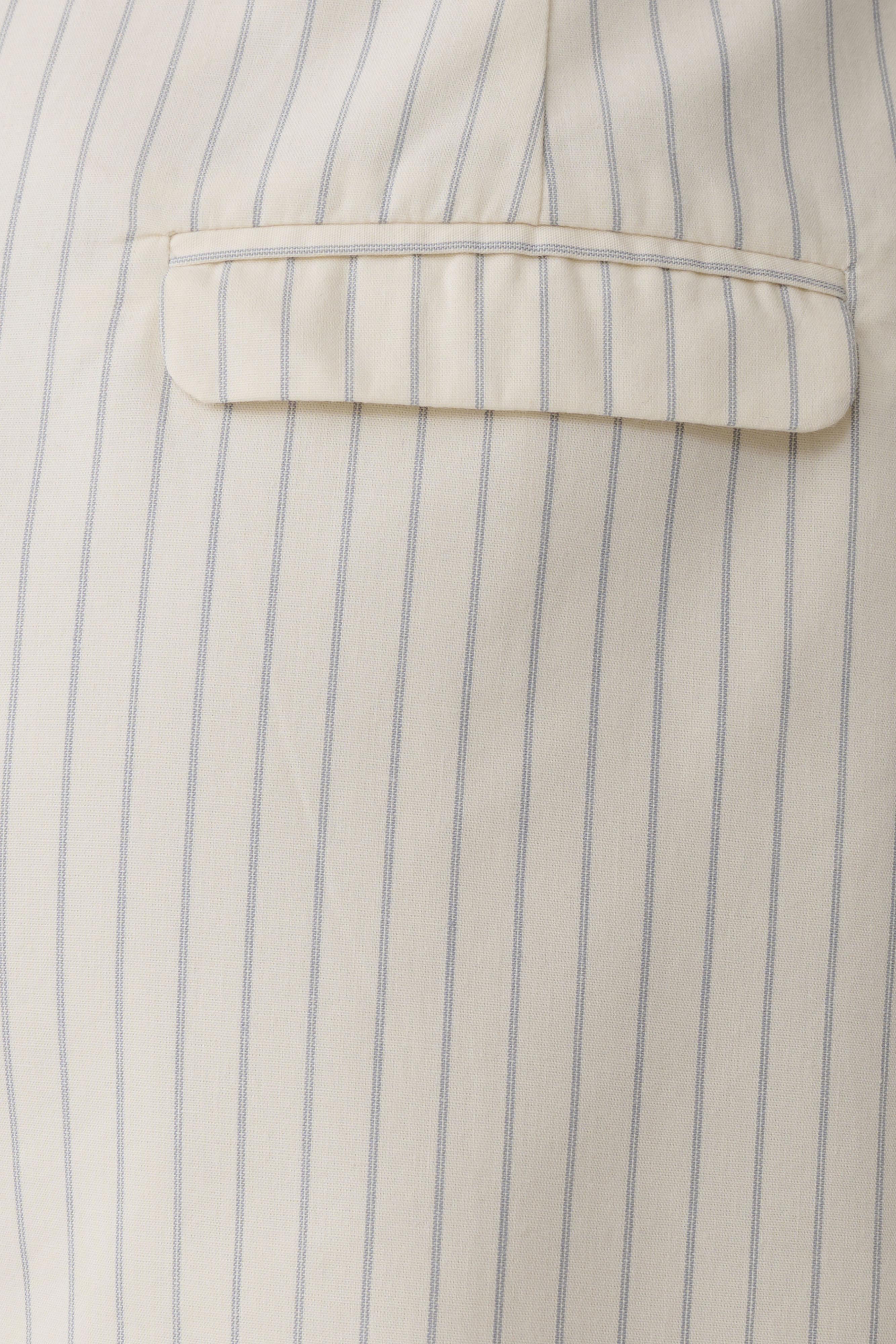 Alina Pintuck Cotton Shorts - Stripe - Image 5