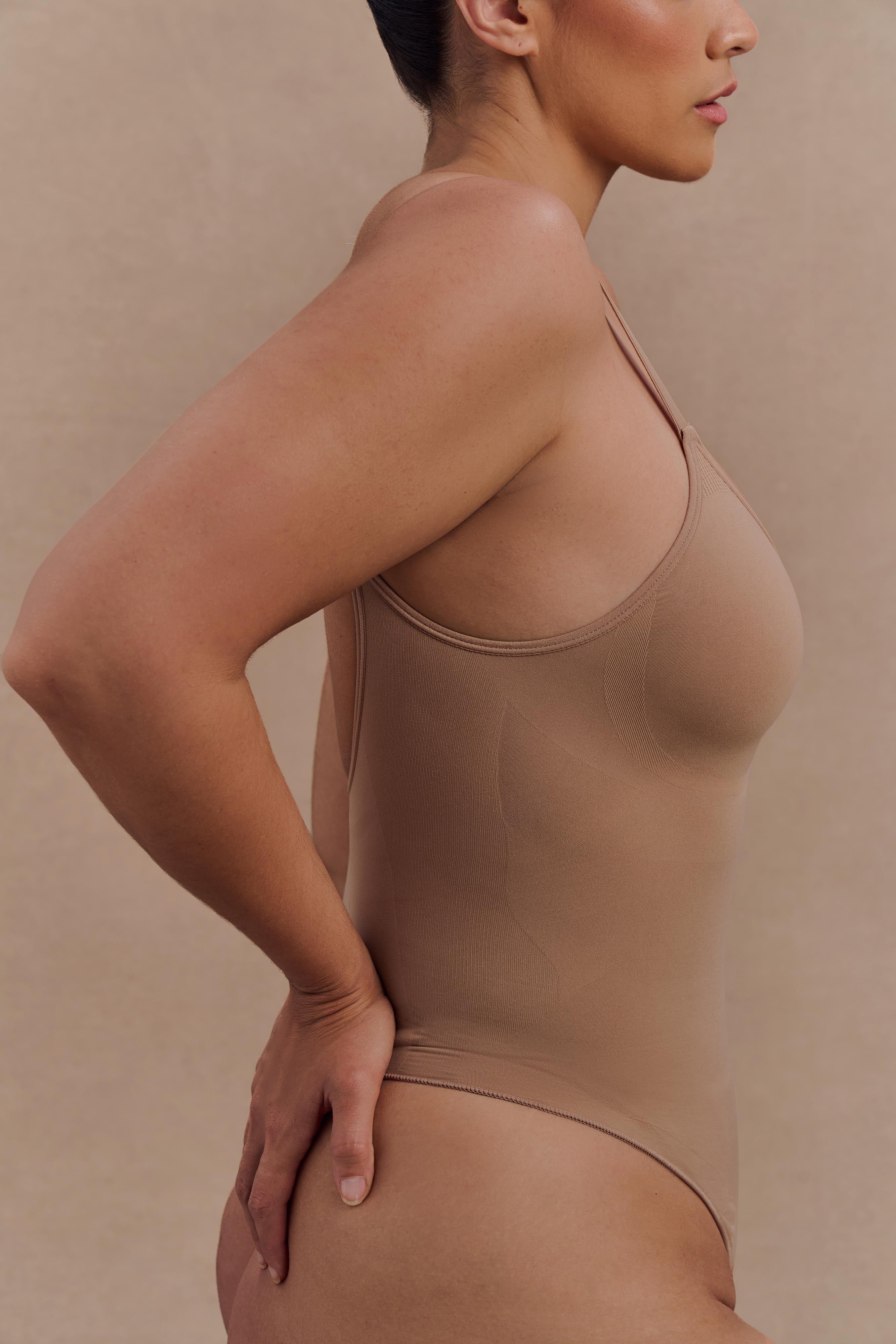 Alyssa Backless Shapewear Bodysuit - Latte - Image 4