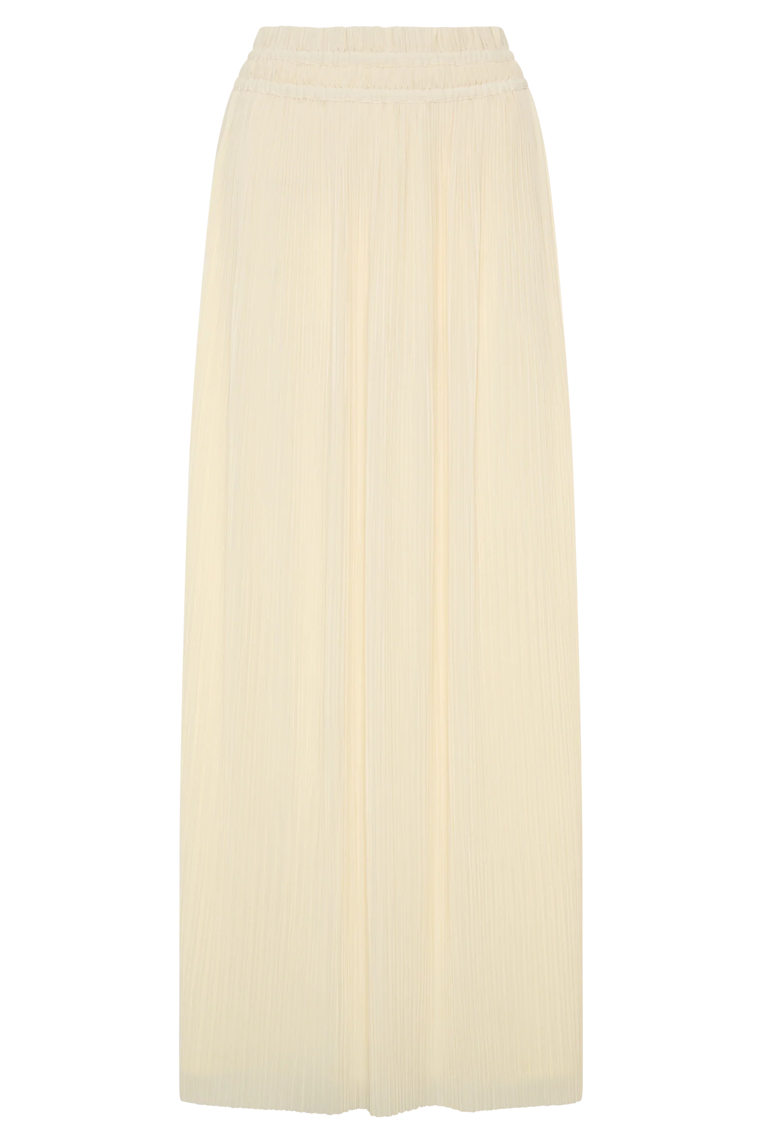 Amaris Gathered Plisse Maxi Skirt - Lemon - Image 7
