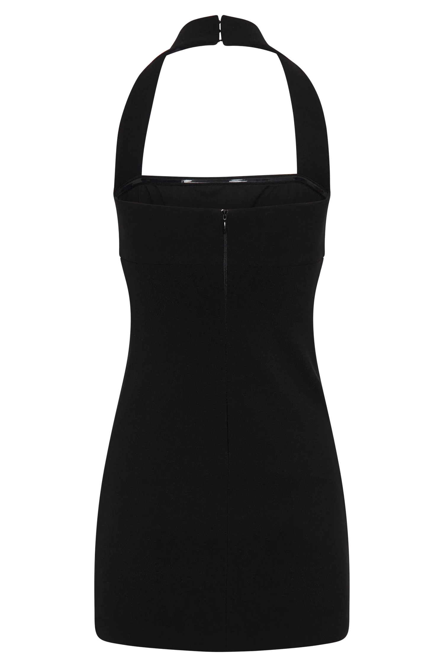 Amelita Suiting Halter Mini Dress - Black - Image 7