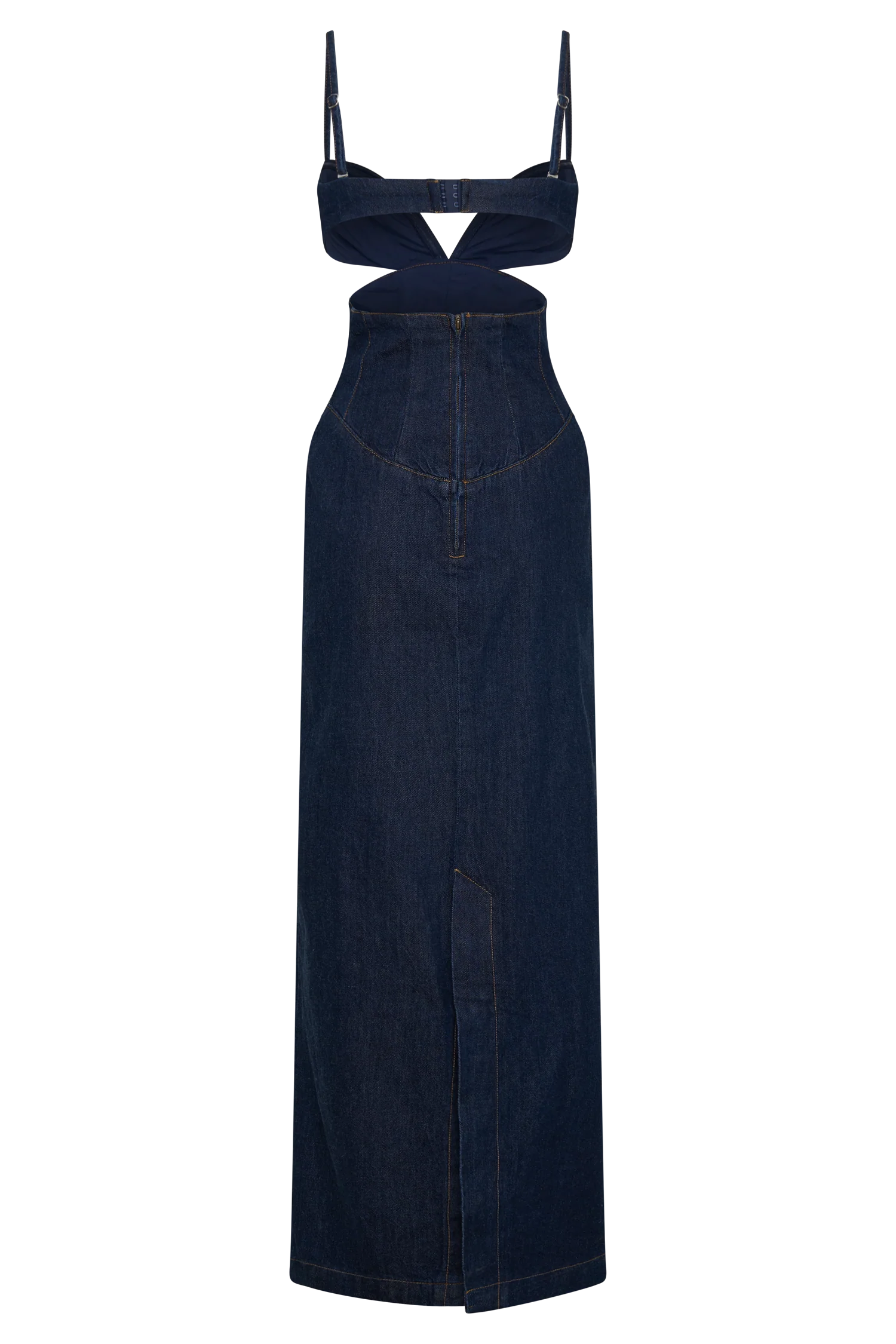 Amila Denim Cupped Maxi Dress - Indigo Blue - Image 7