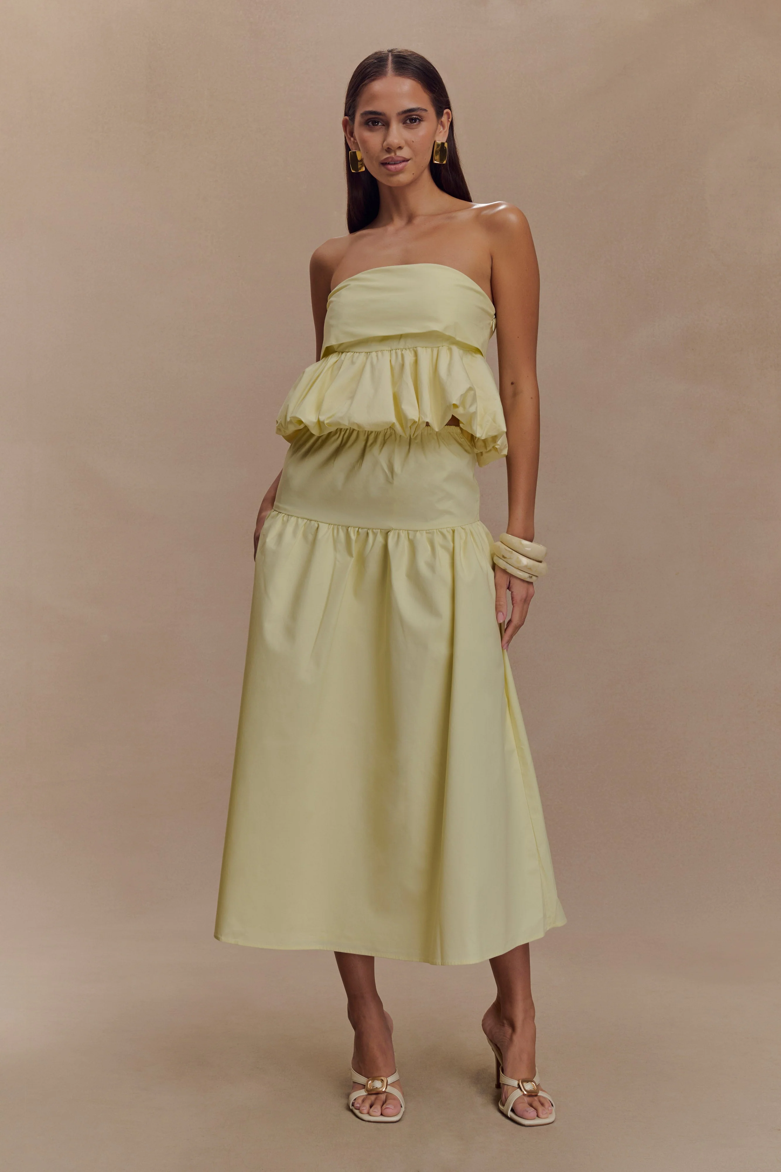 Amirah Midi Skirt - Lemon - Image 7