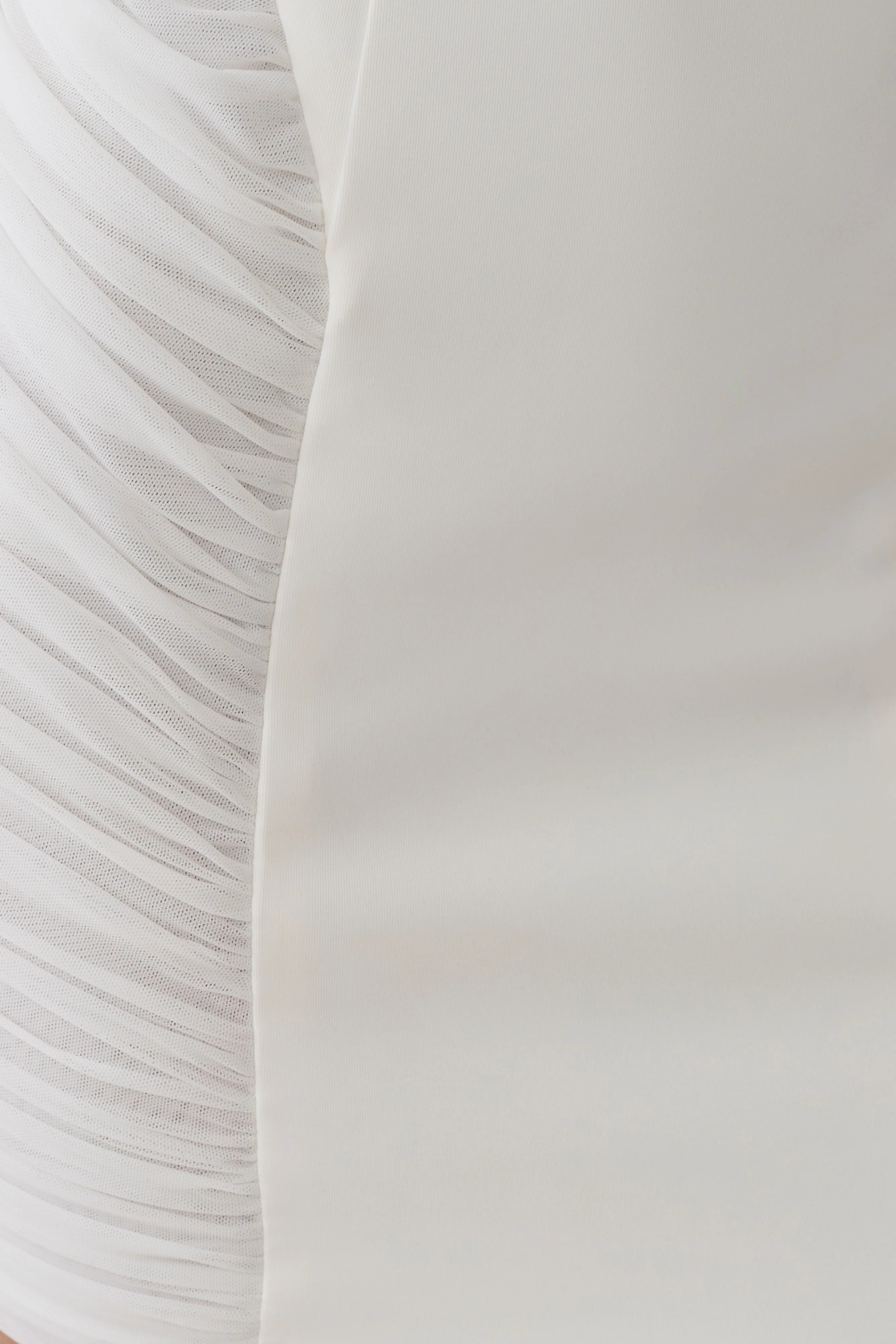 Anari Gathered Scuba Mini Dress - White - Image 5
