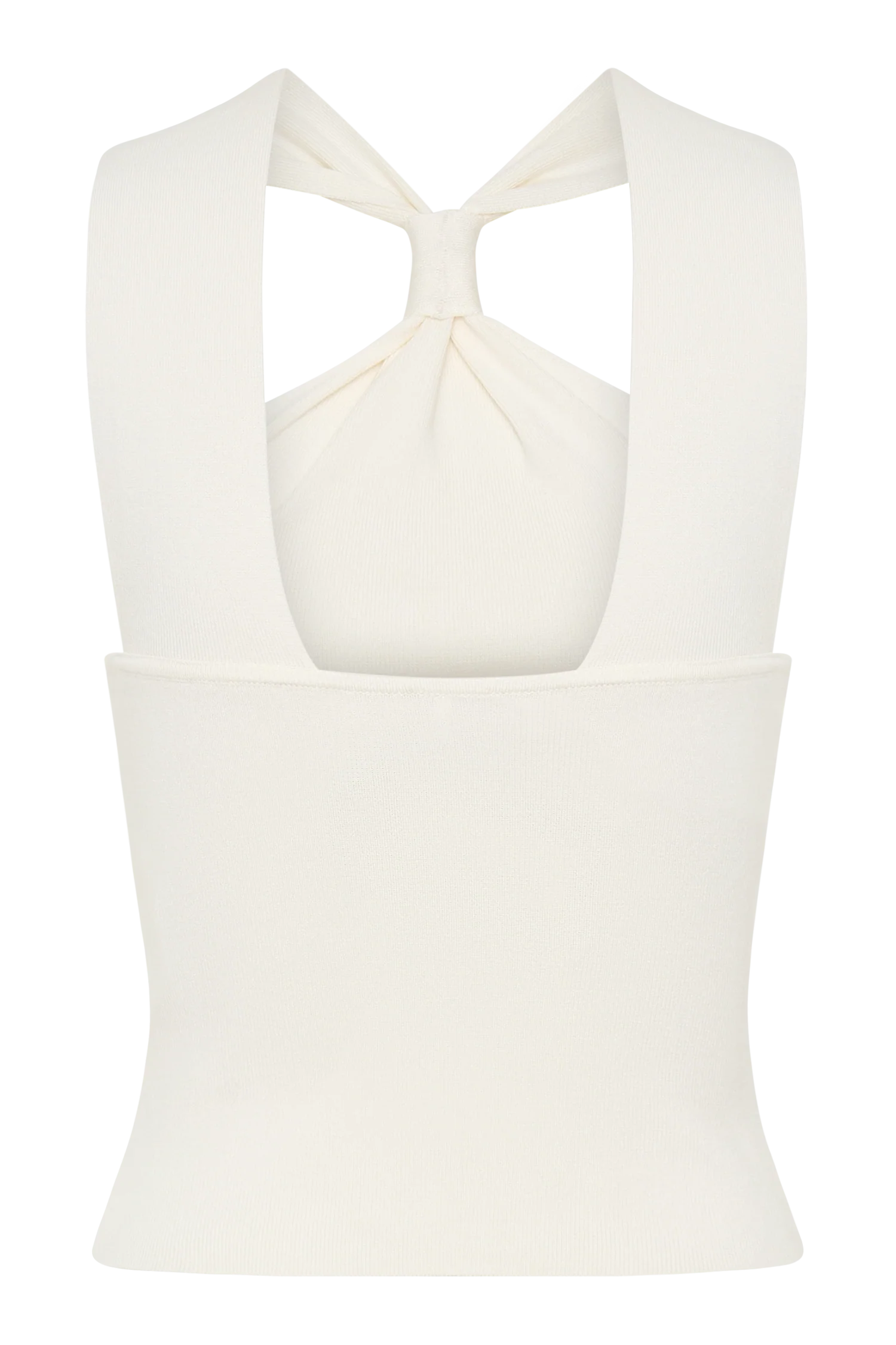 Angelika Twist Front Knit Top - Ivory - Image 7