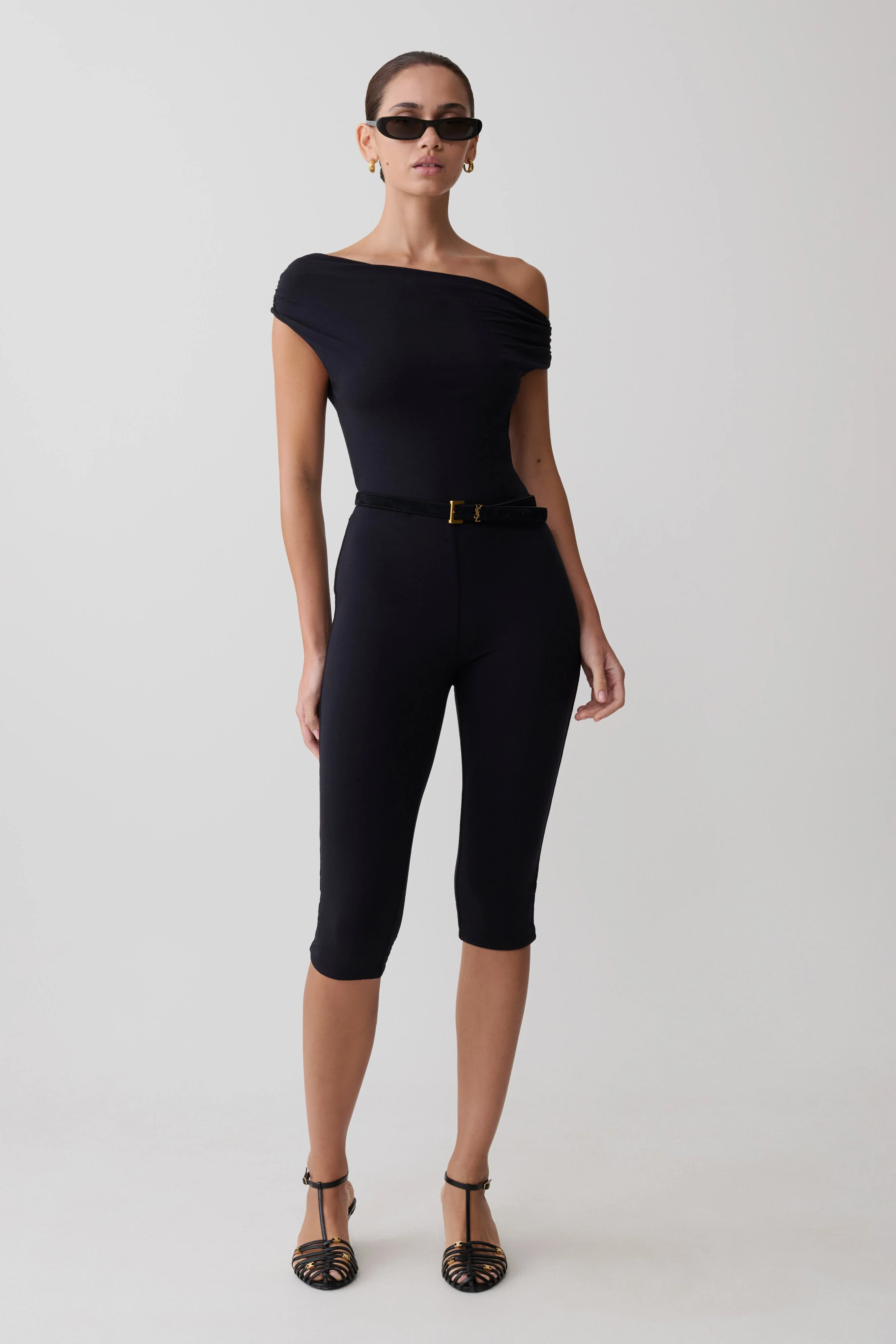 Anh One Shoulder Modal Jumpsuit - Black - Image 5