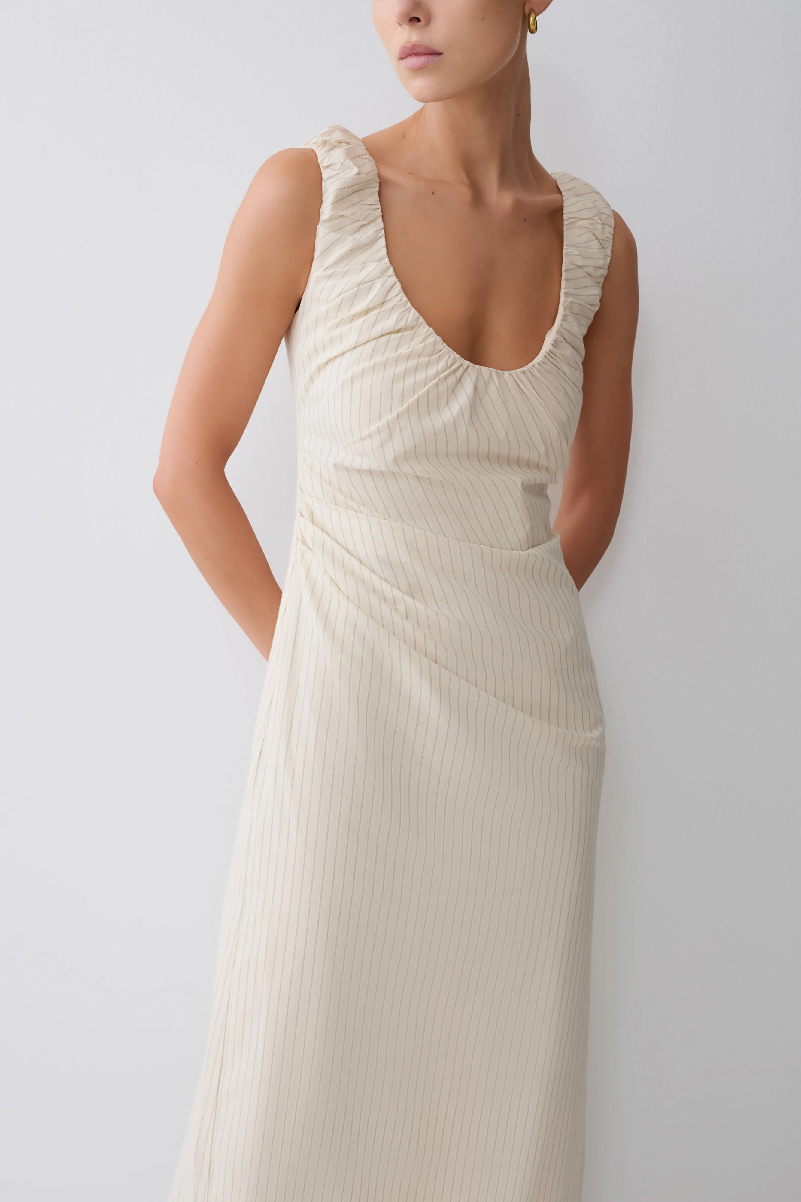 Anisa Scoop Neck Maxi Dress - Stripe - Image 3