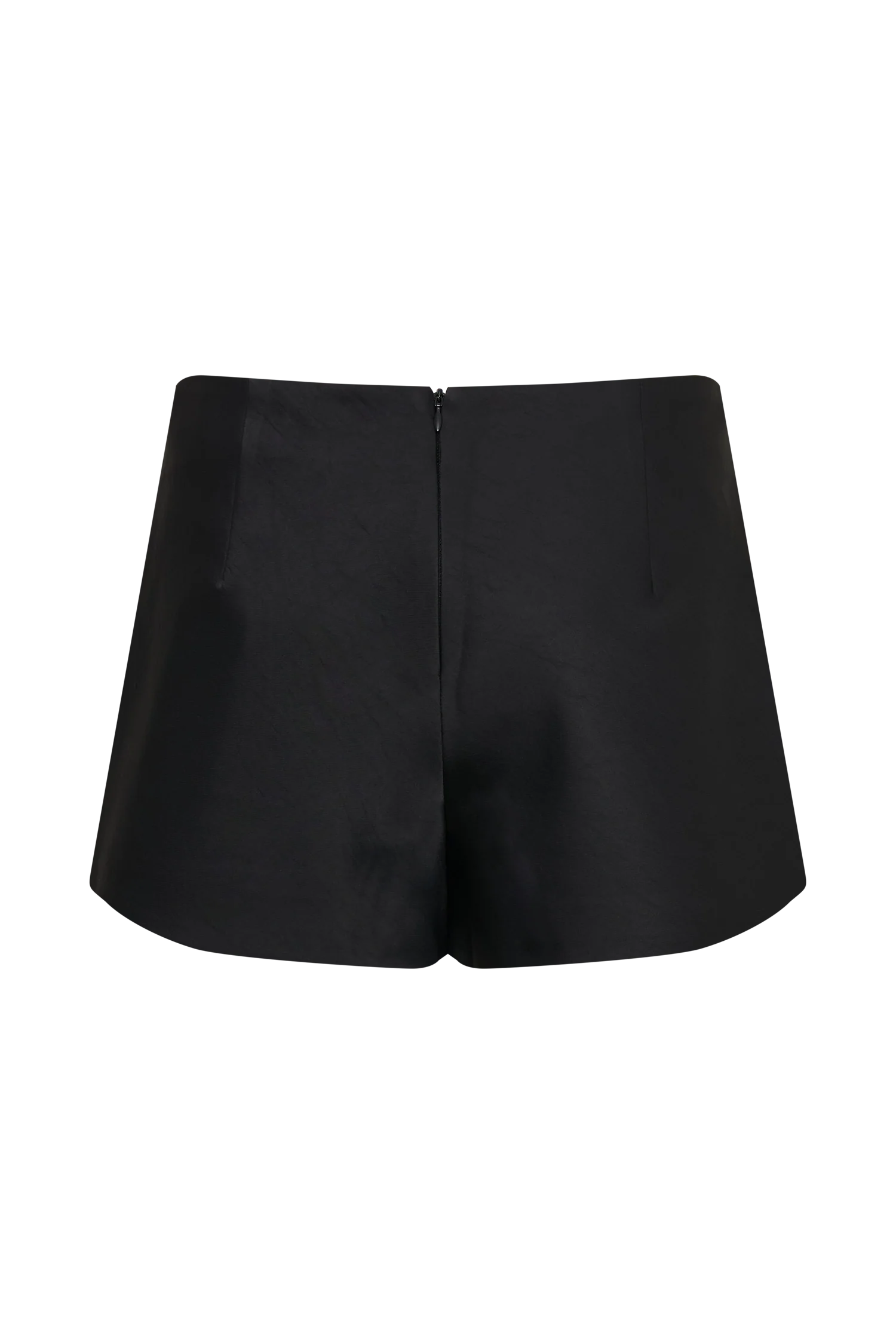 Anne Satin Mini Short - Black - Image 11