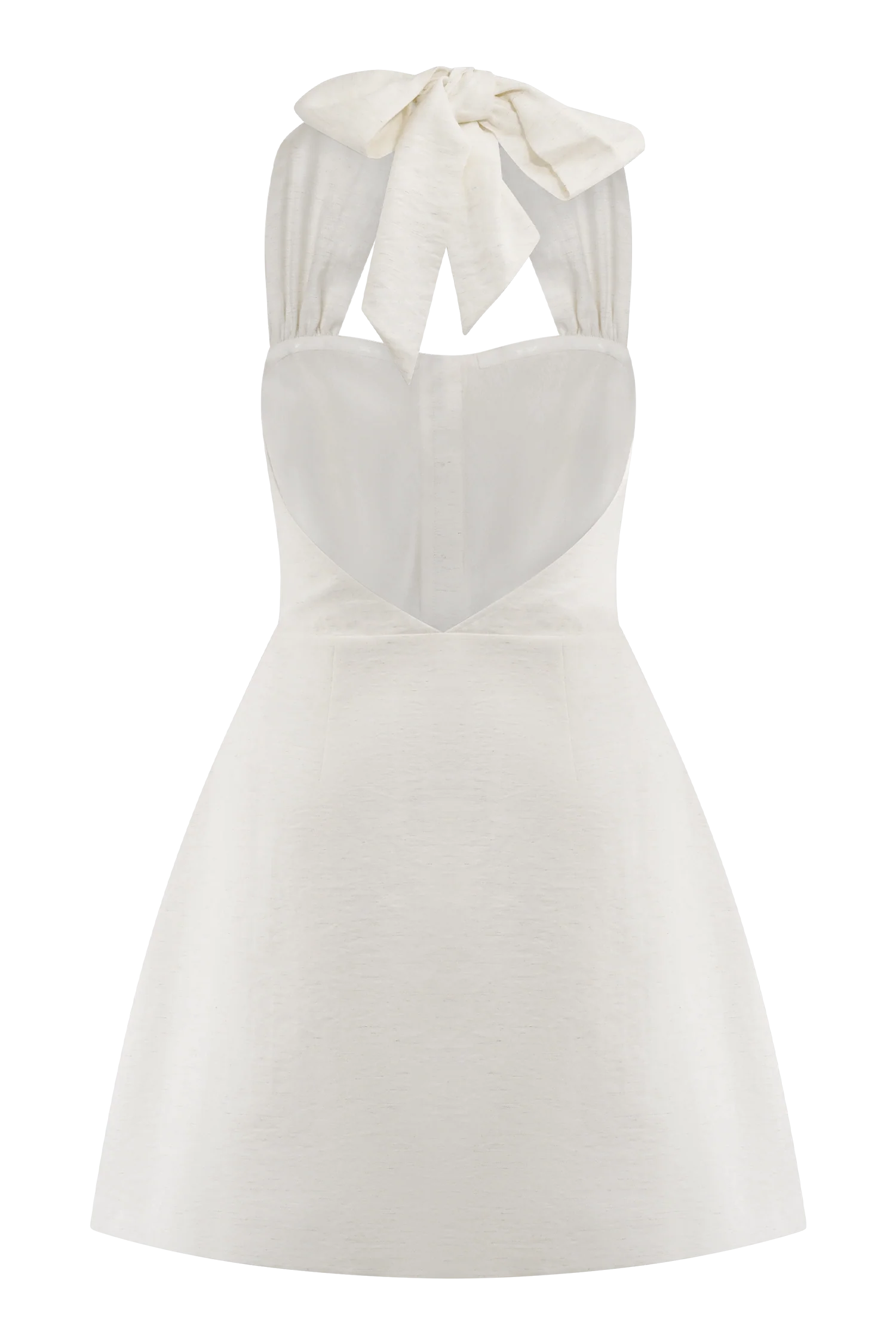 Anya Linen Halter Mini Dress - Oat Marle - Image 10
