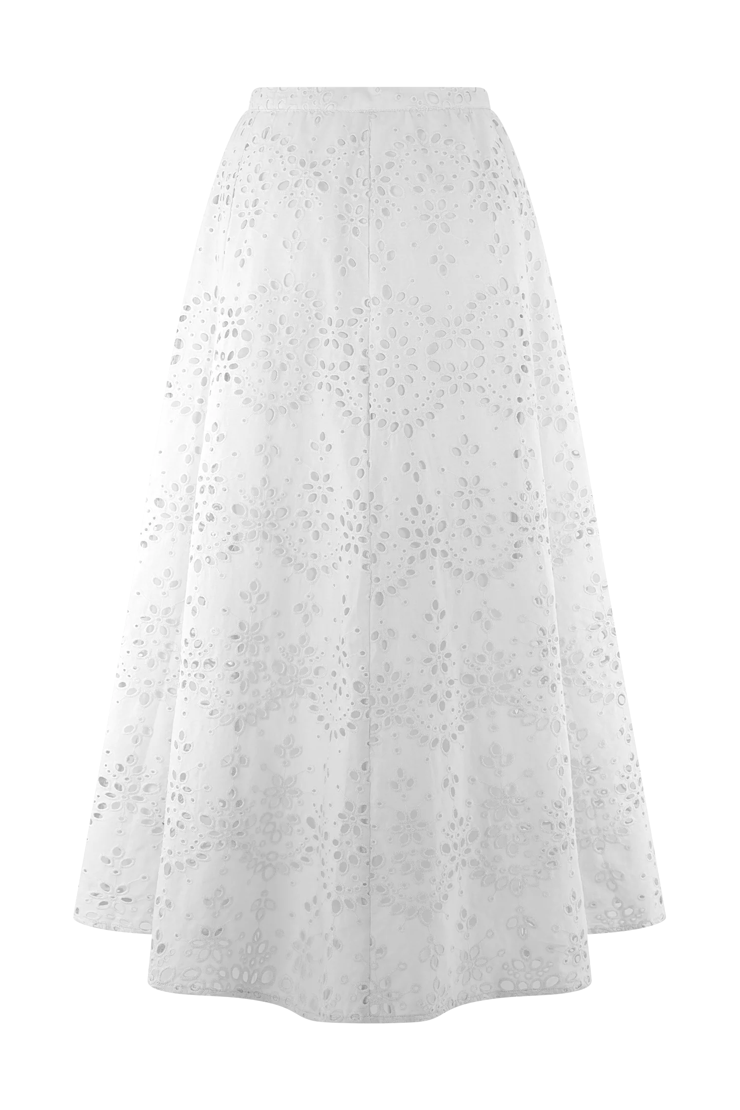 Arla Broderie Midi Skirt - White - Image 7