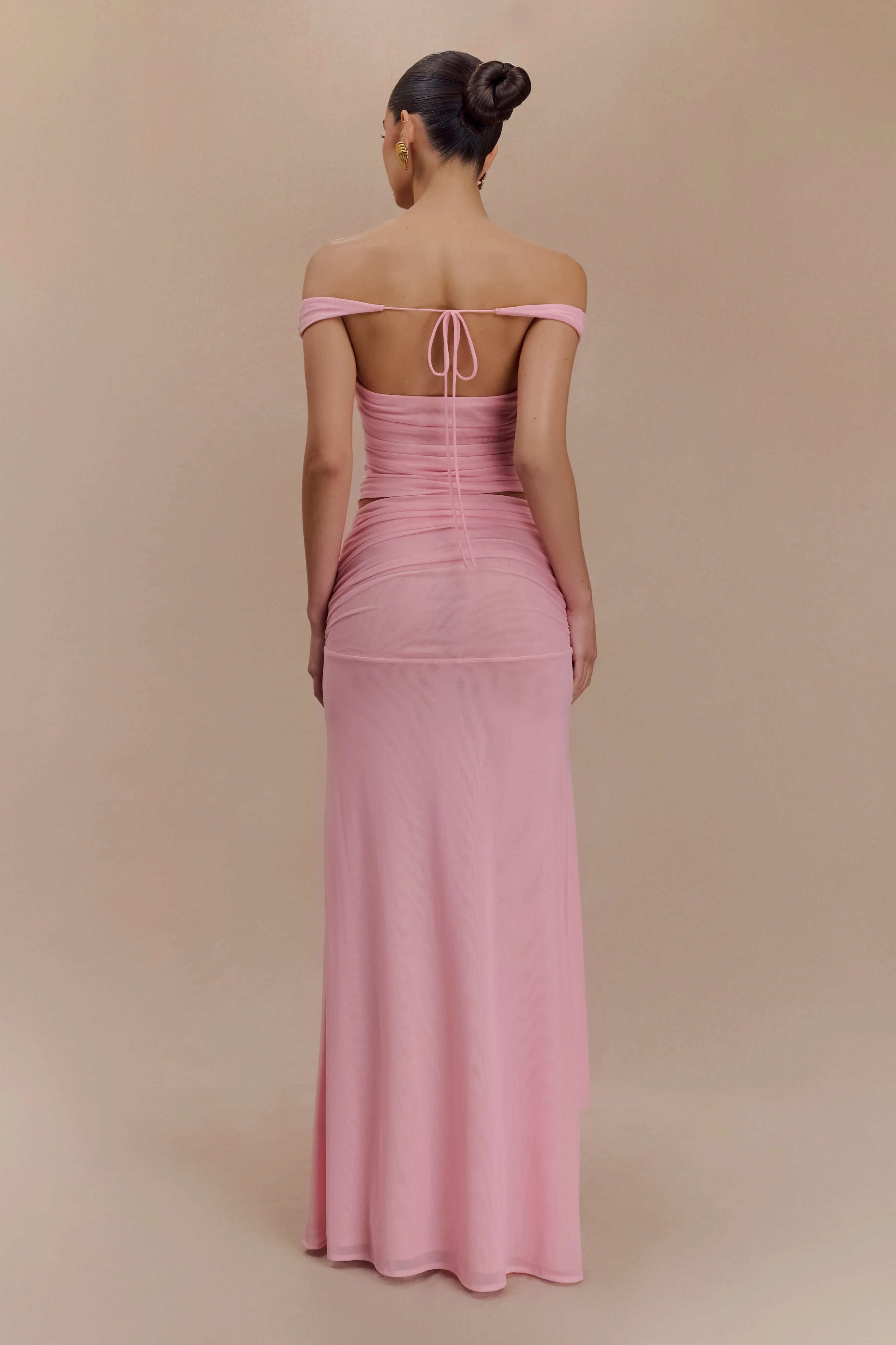 Arna Mesh Maxi Skirt - Candy Pink - Image 2