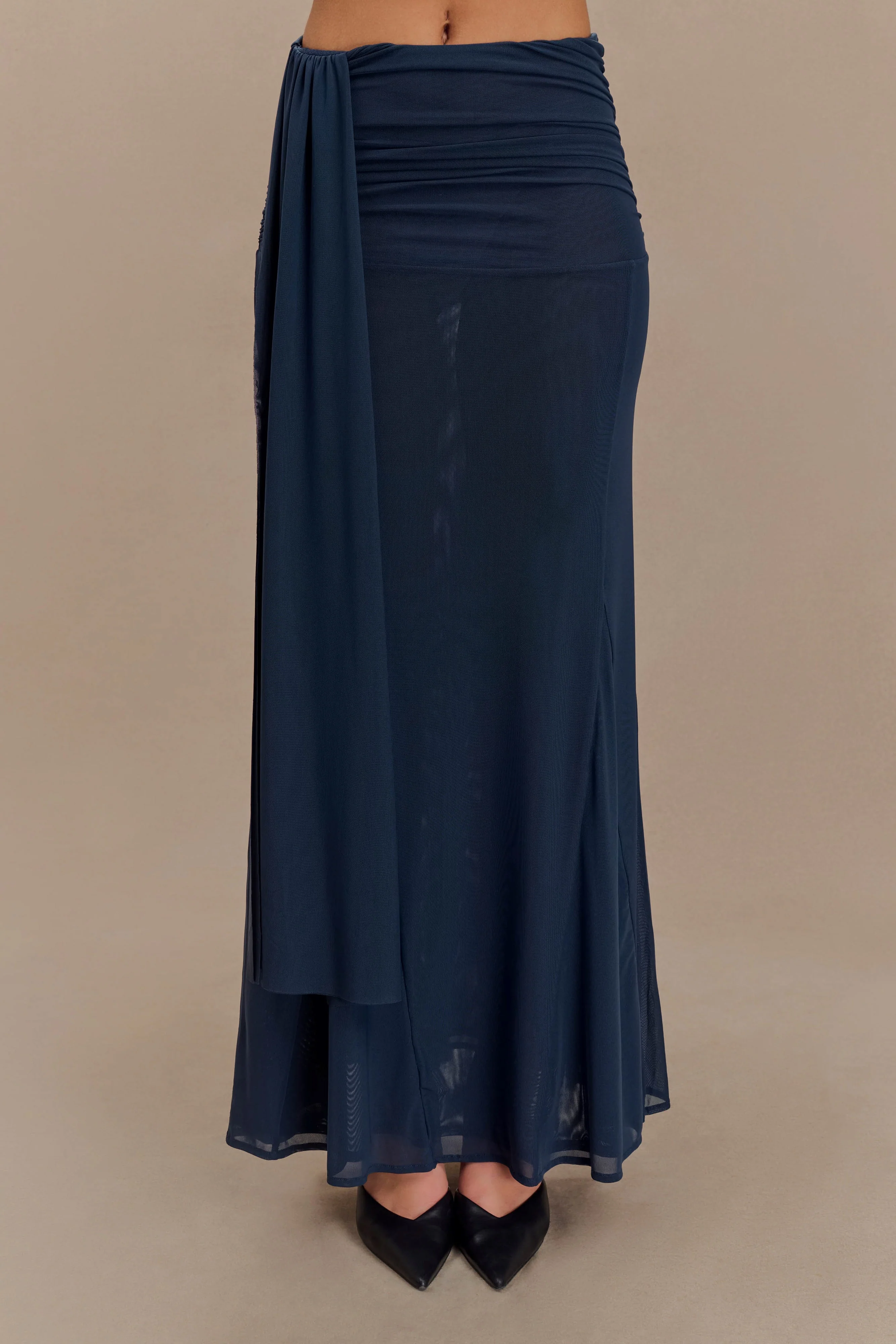 Arna Mesh Maxi Skirt - Midnight Blue - Image 3