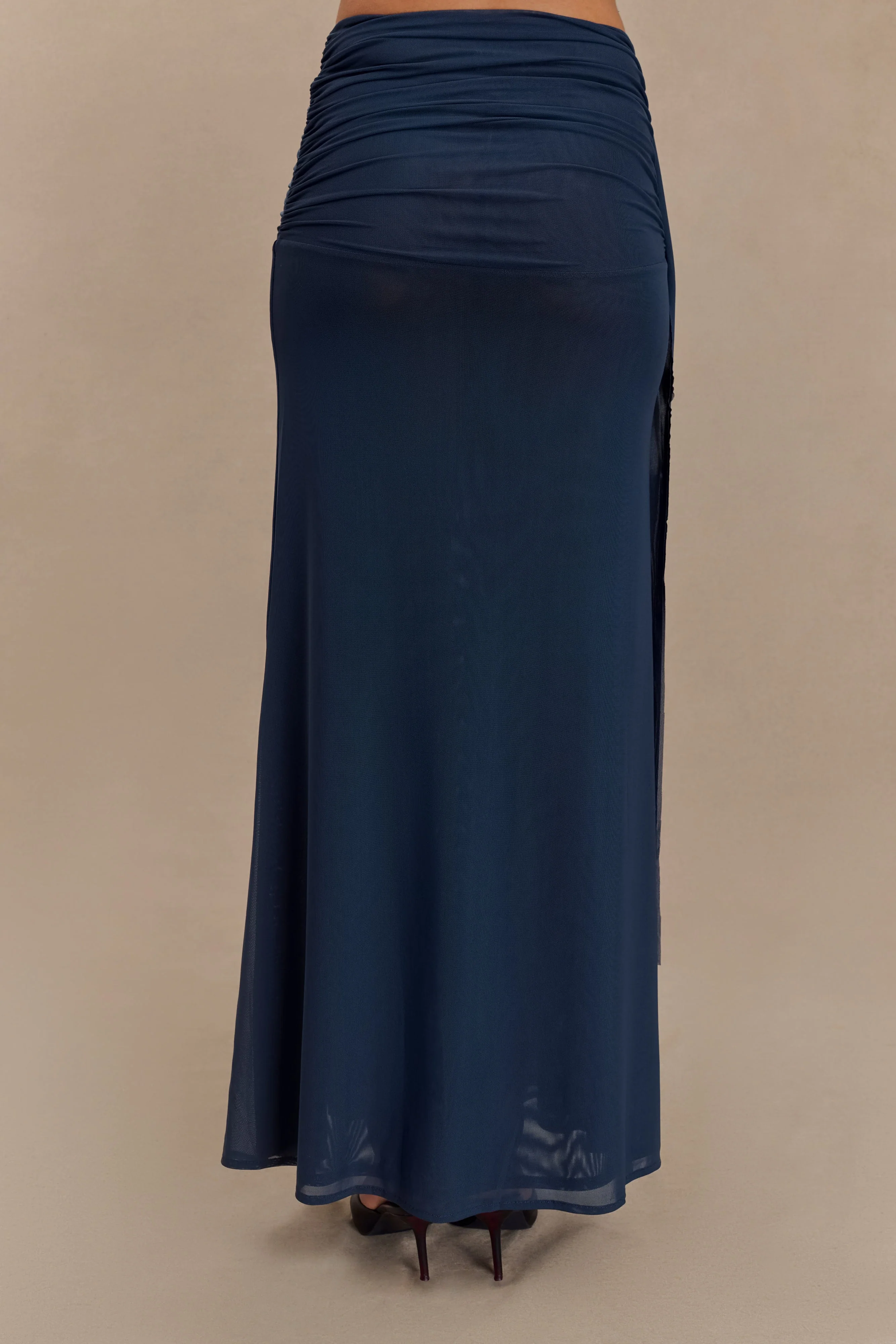 Arna Mesh Maxi Skirt - Midnight Blue - Image 4
