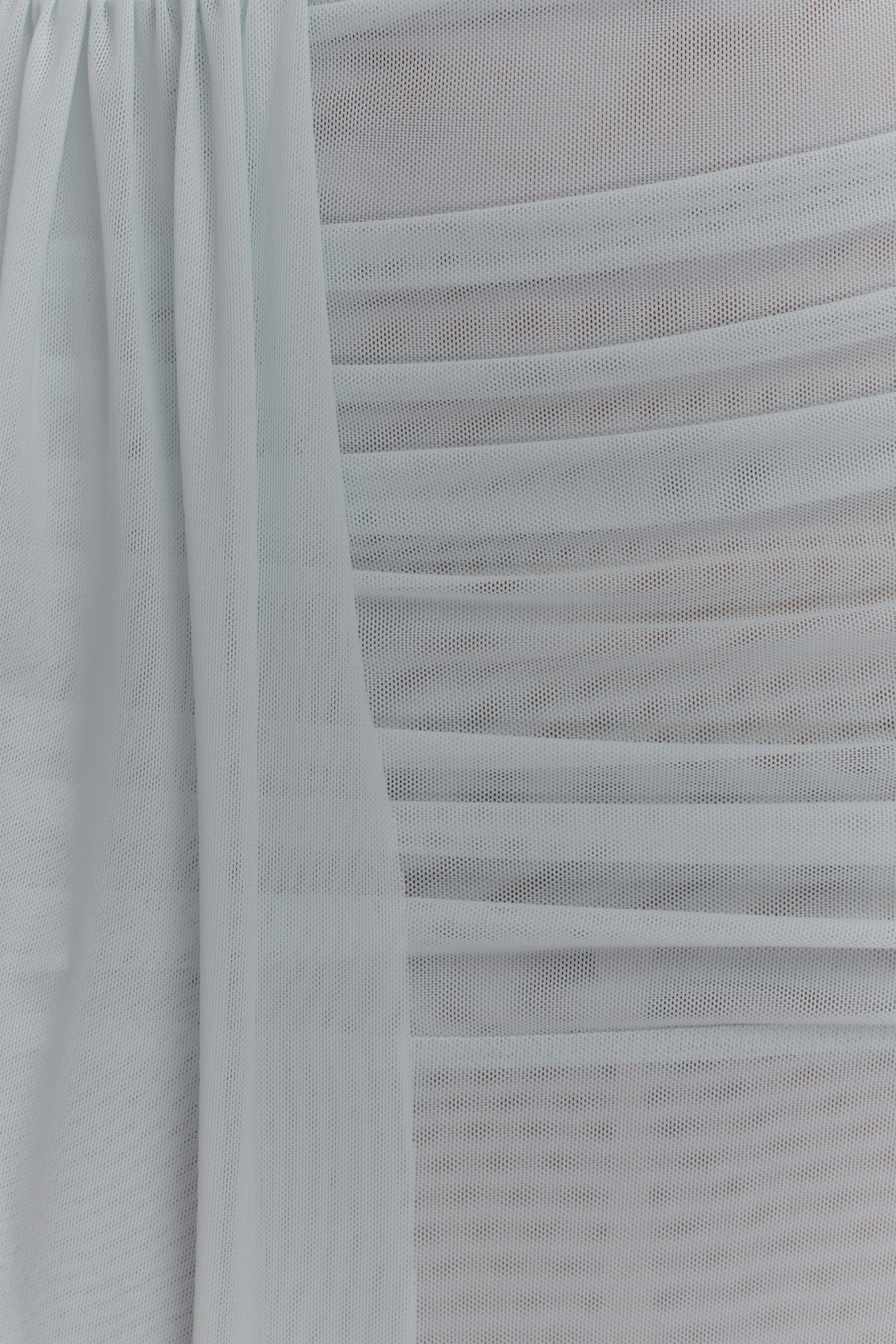 Arna Mesh Maxi Skirt - Pale Blue - Image 3