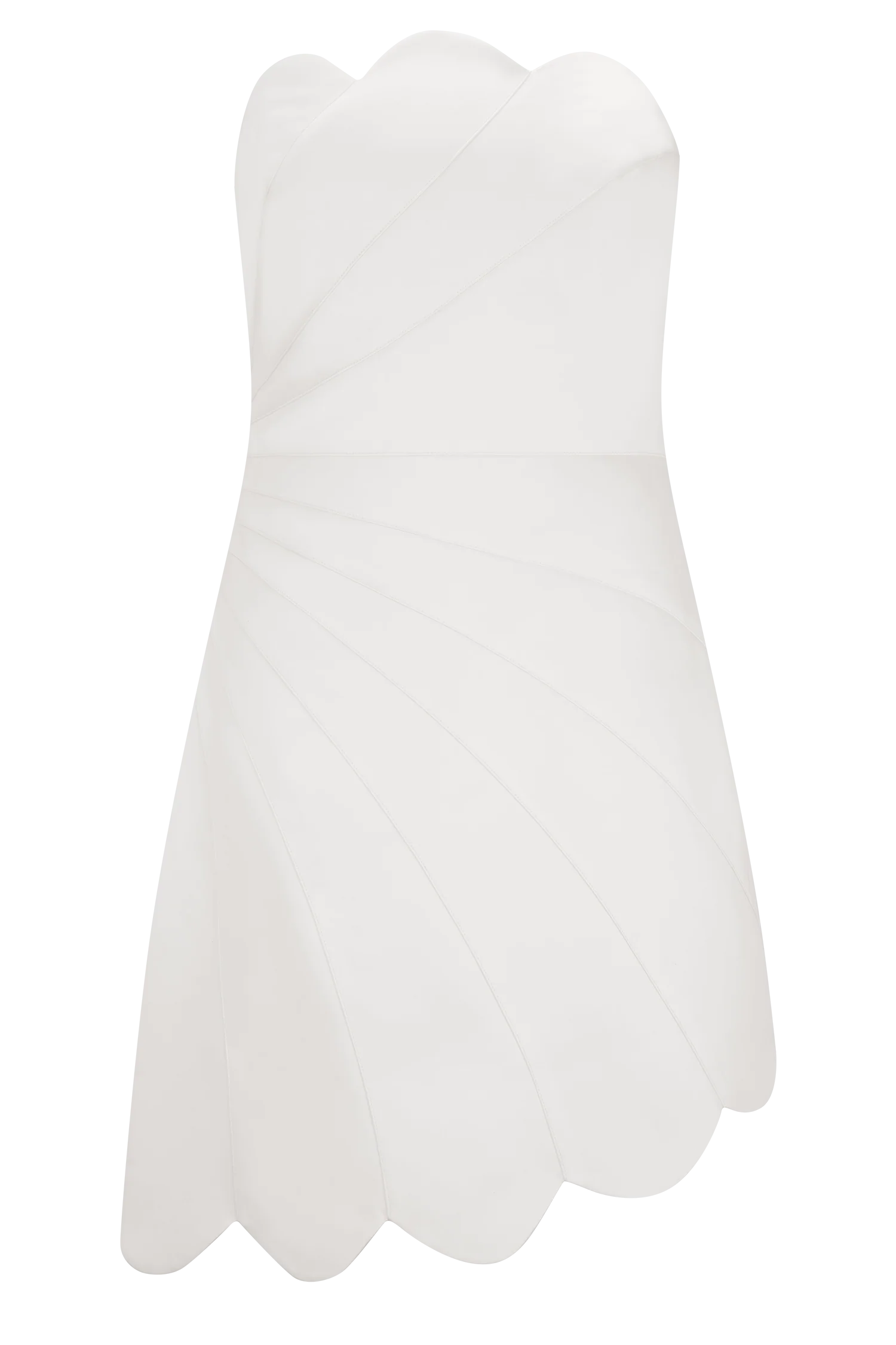 Atenea Satin Mini Dress - White - Image 9