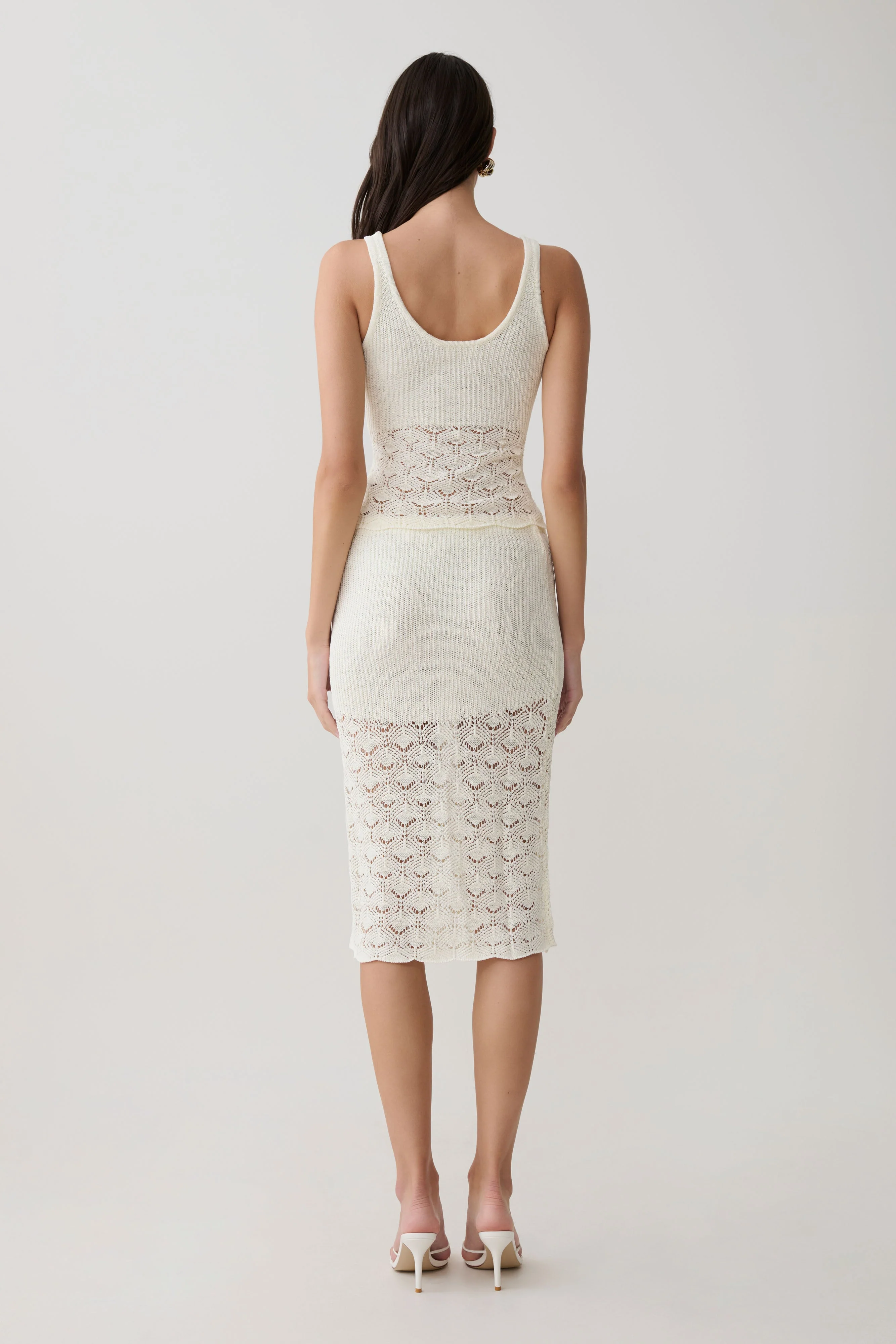 Atlantis Crochet Knit Top - White - Image 6