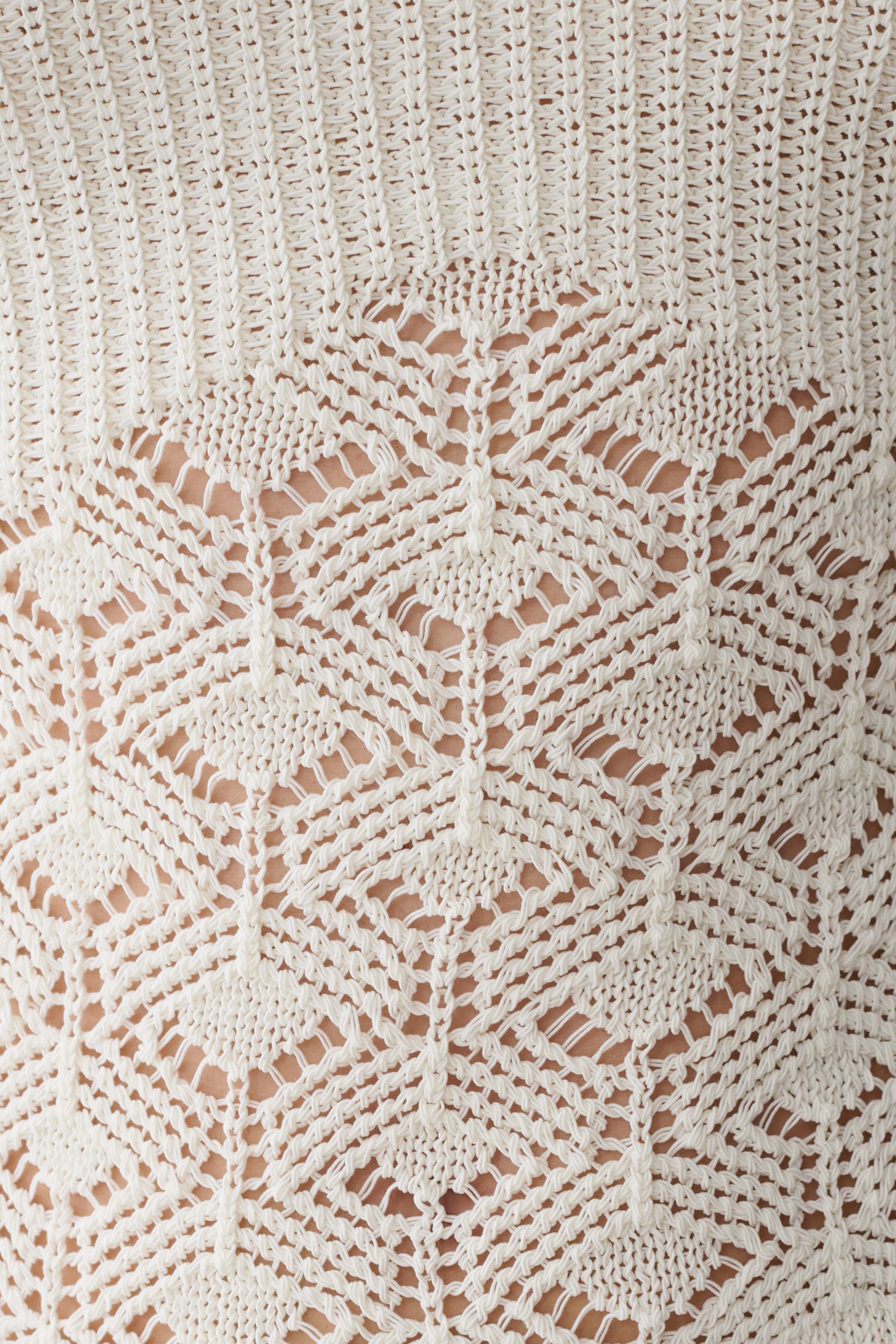 Atlantis Crochet Knit Top - White - Image 8