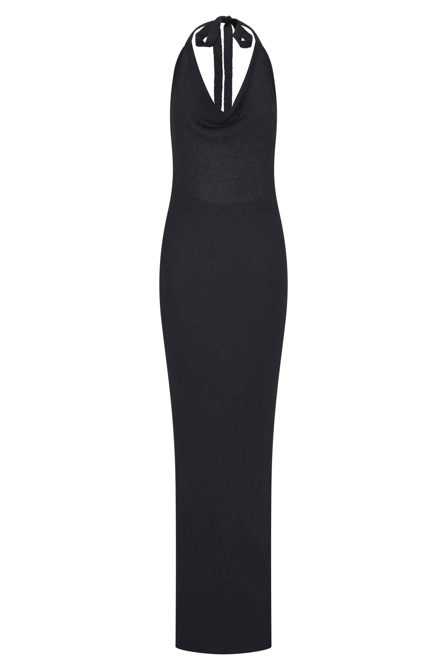 Ayella Cowl Knit Maxi Dress - Black - Image 9