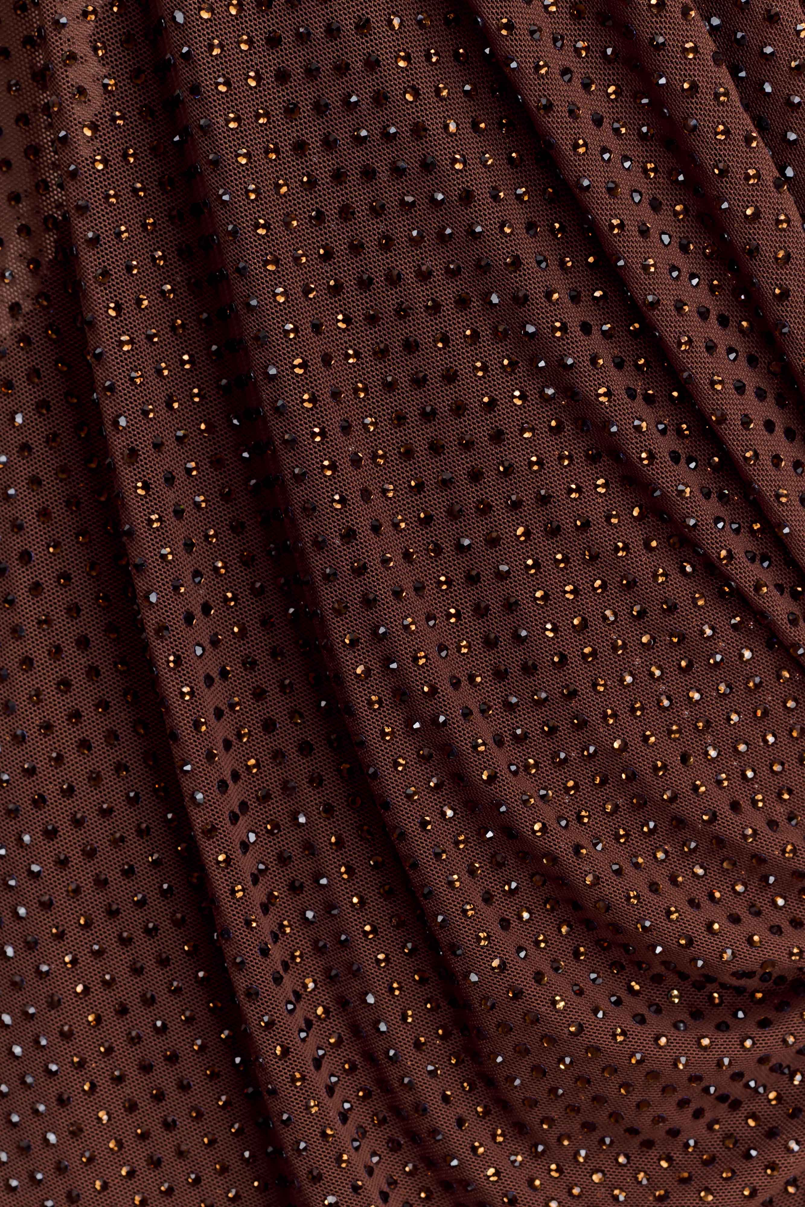Bakari Diamante Cape Maxi Dress - Chocolate - Image 8