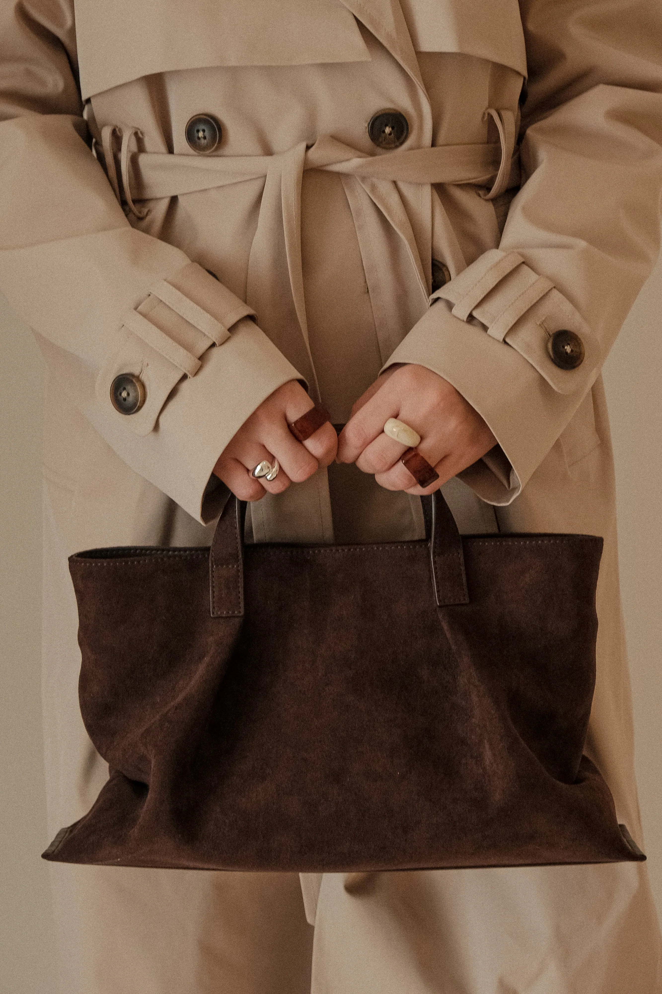 Baylor Faux Suede Bag - Chocolate - Image 2