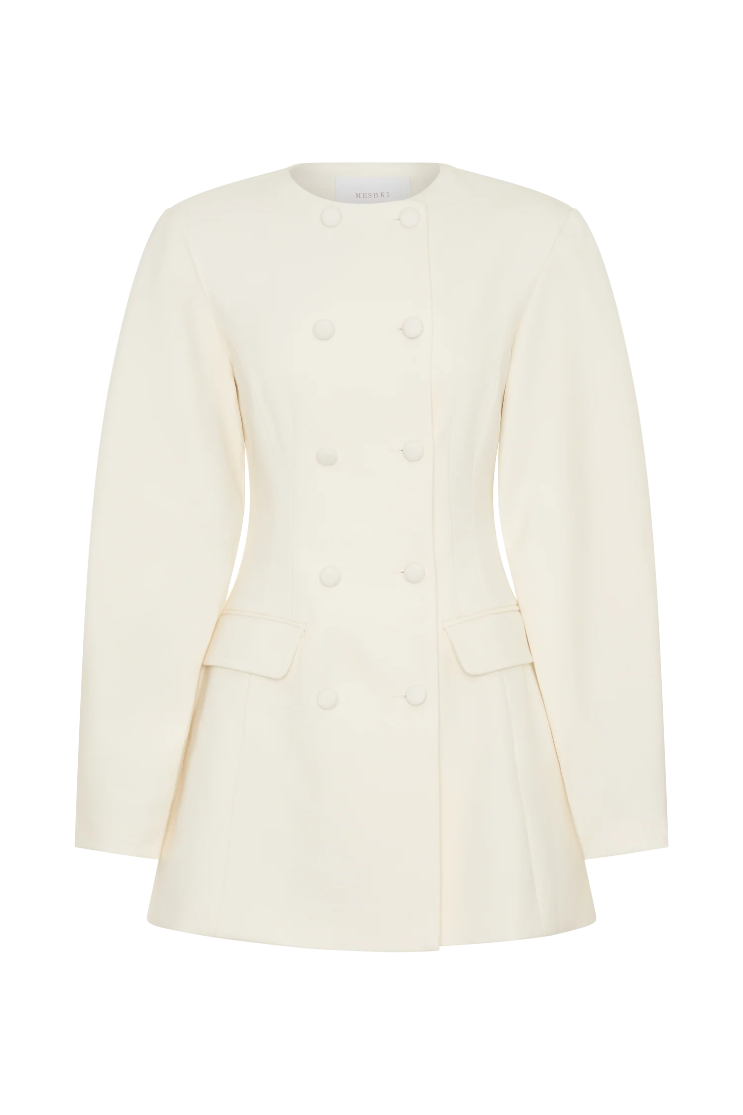 Beatrice Blazer Mini Dress - Ivory - Image 9