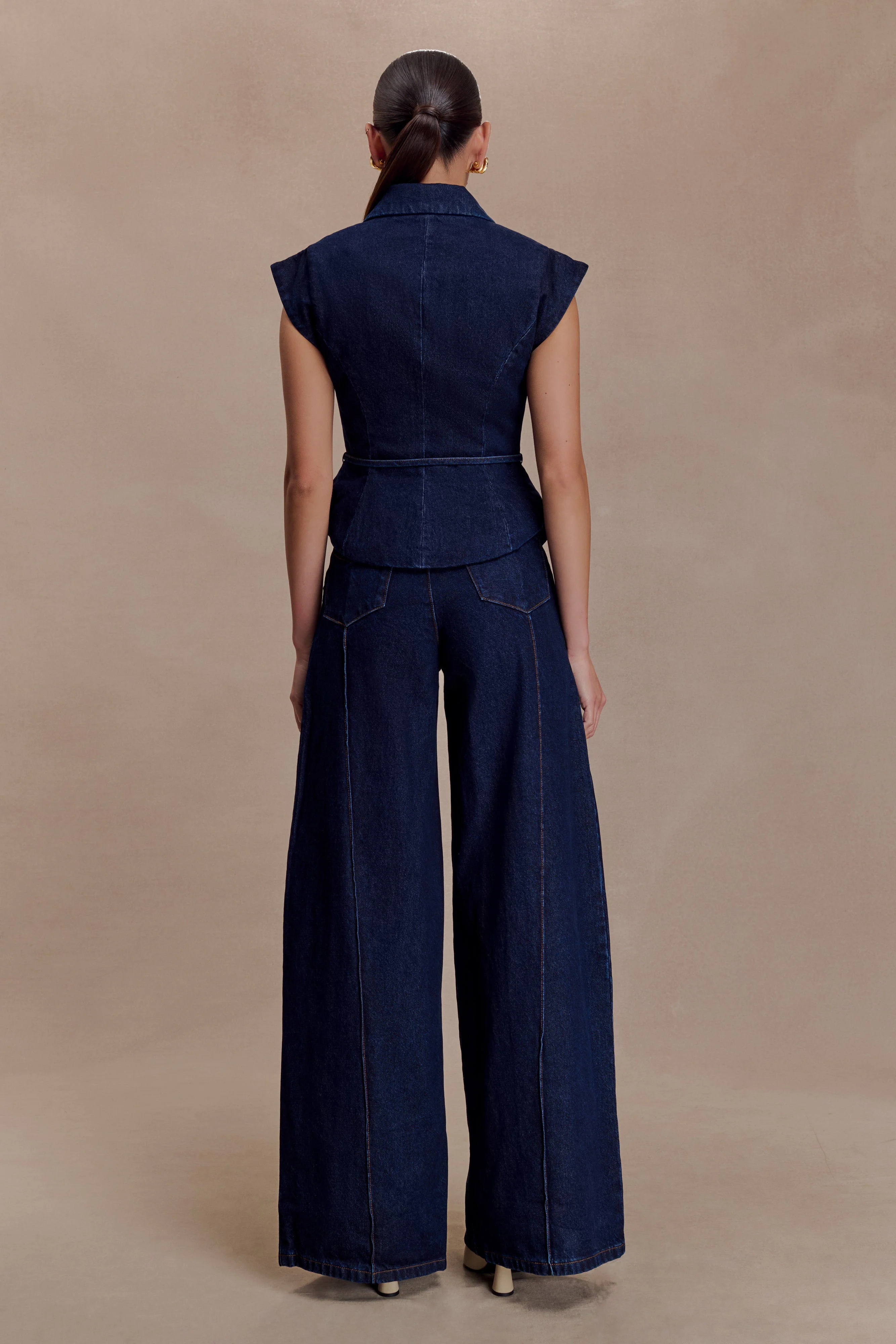 Beatrix High Rise Denim Jeans -  Indigo Blue - Image 2