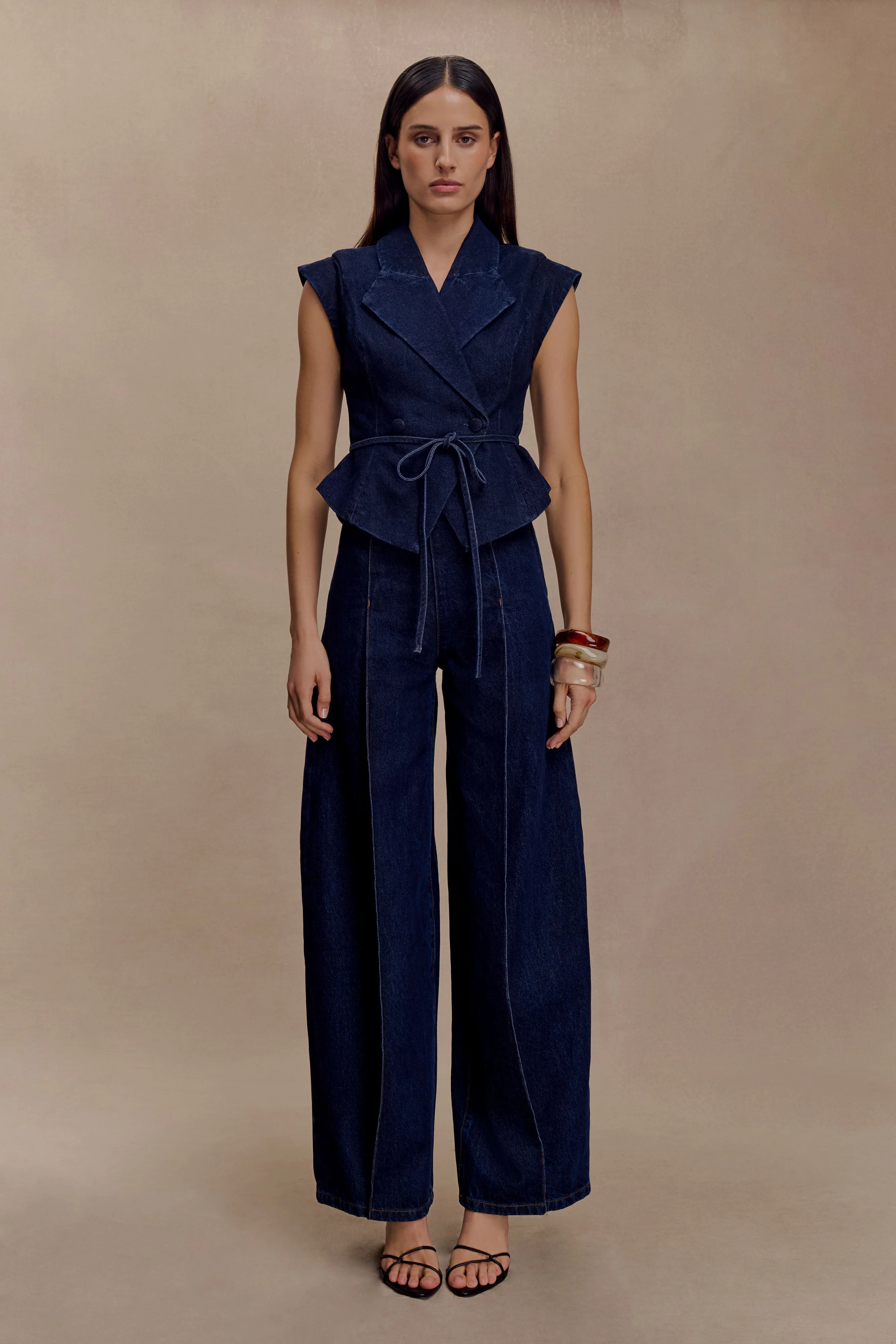 Beatrix High Rise Denim Jeans -  Indigo Blue - Image 4
