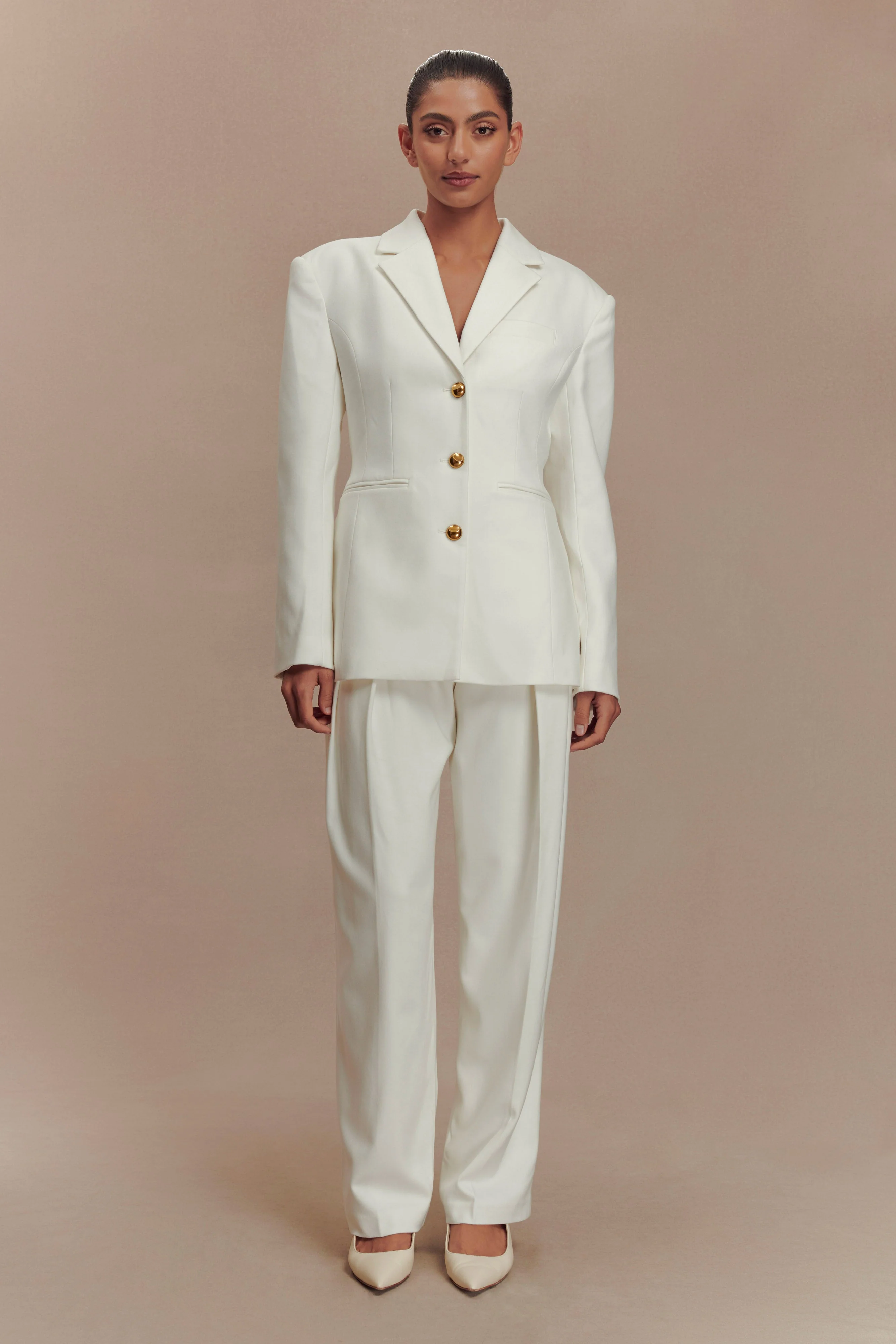 Bellamy Cinched Blazer - Ivory - Image 6