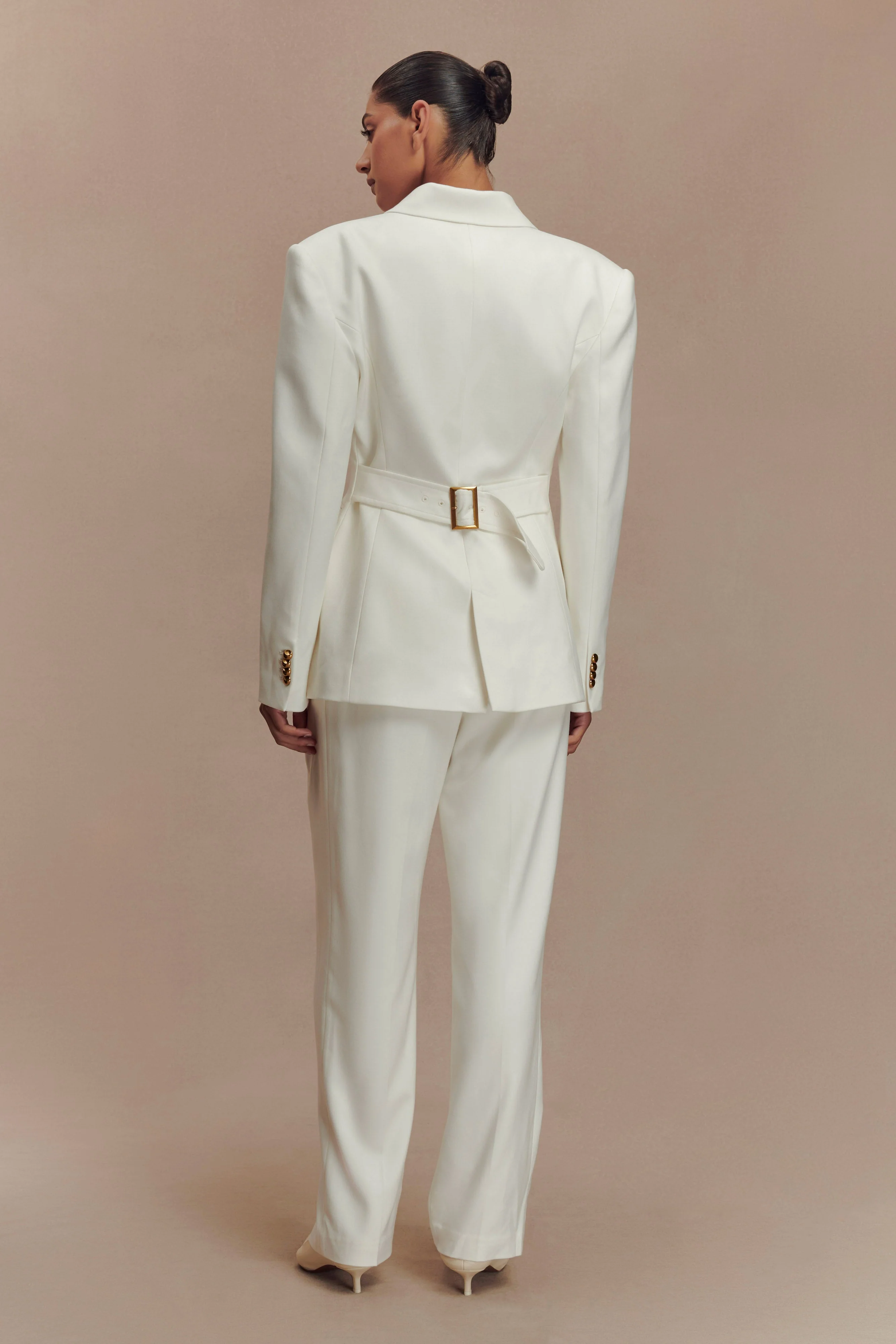 Bellamy Cinched Blazer - Ivory - Image 8
