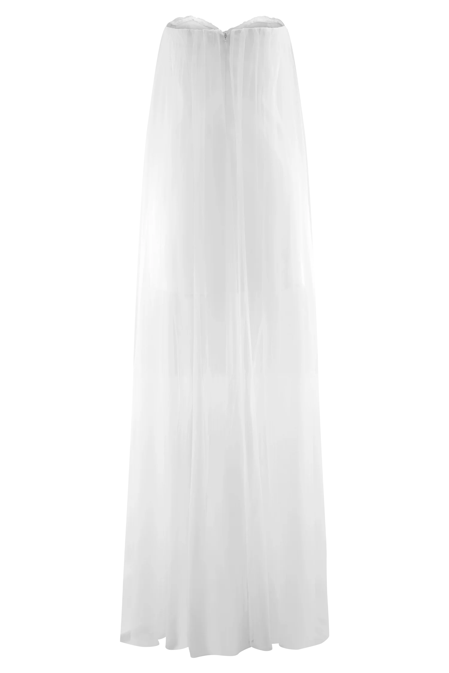 Bettany Chiffon Strapless Maxi Dress - White - Image 9