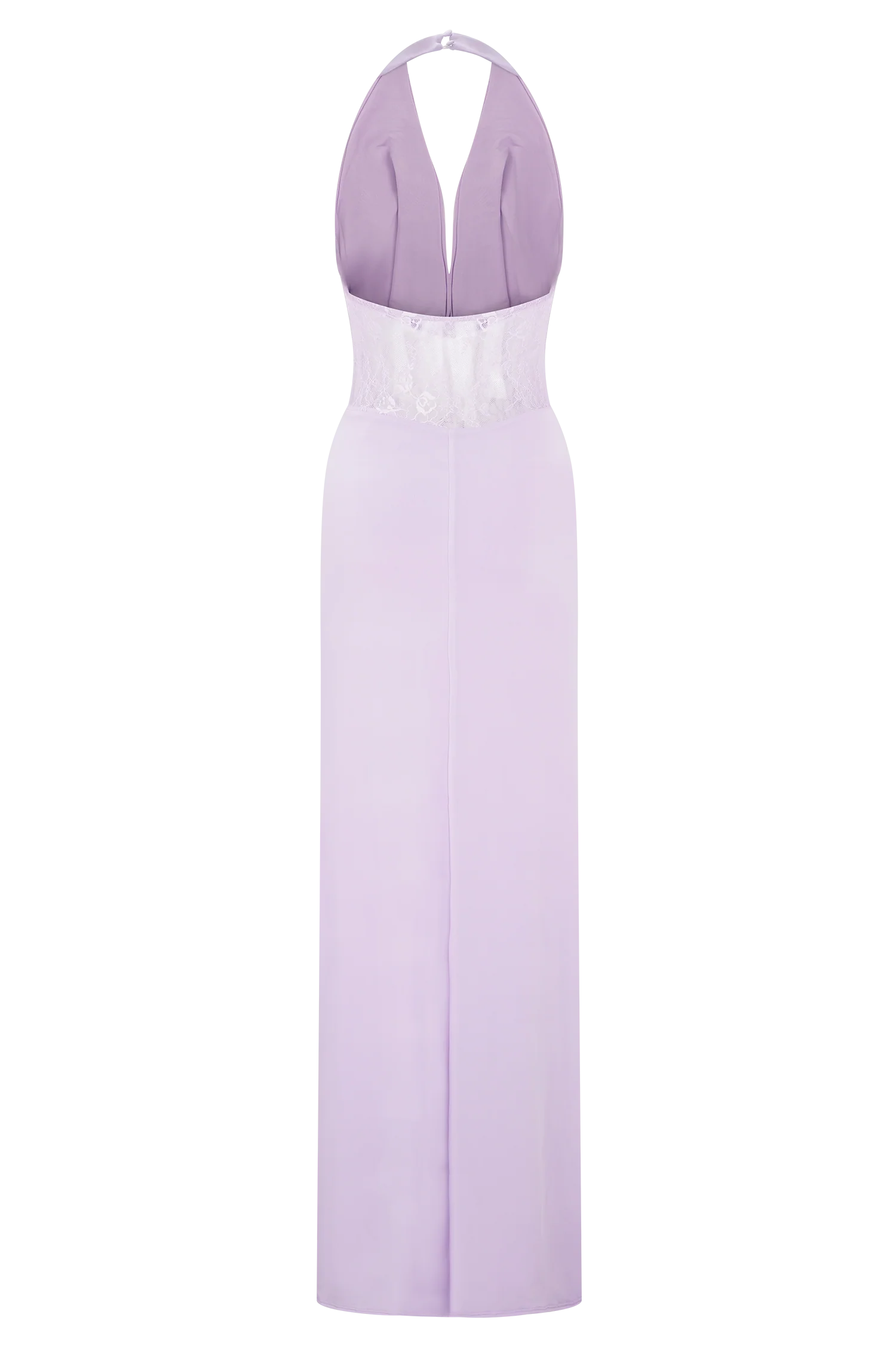 Bonnie Slinky And Lace Maxi Dress - Lilac - Image 8