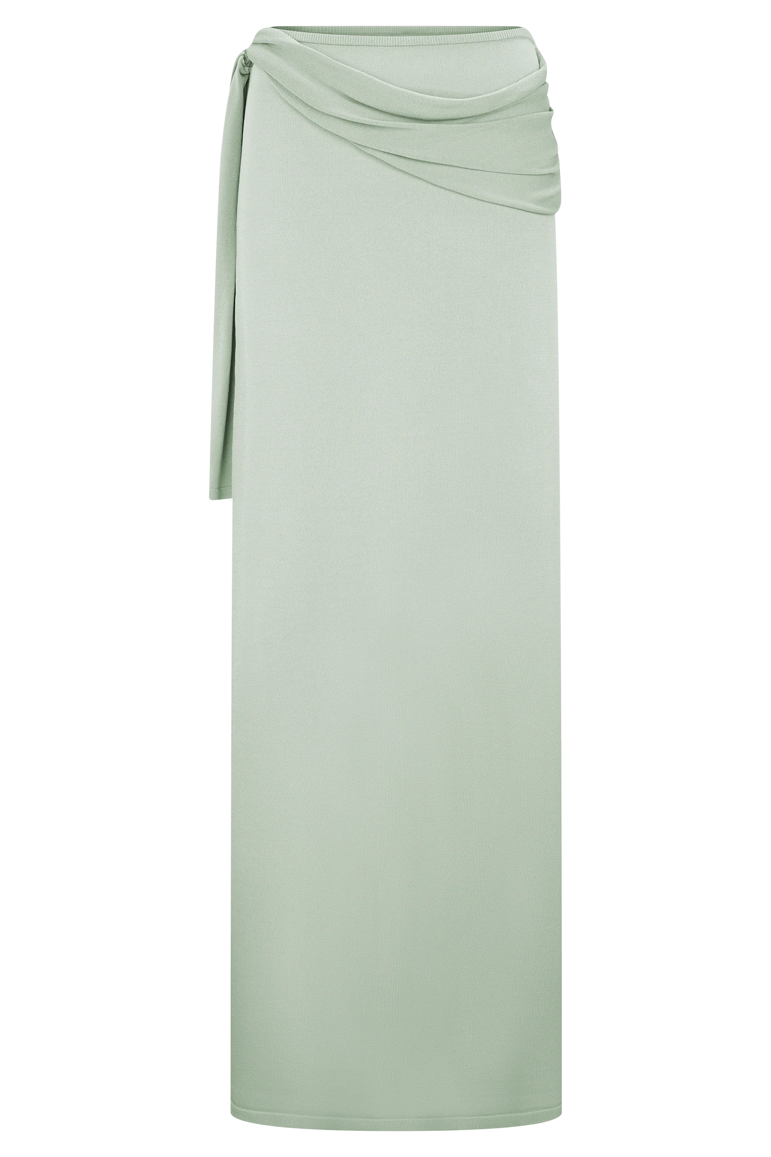 Bowie Low Rise Knit Maxi Skirt - Pastel Green - Image 8