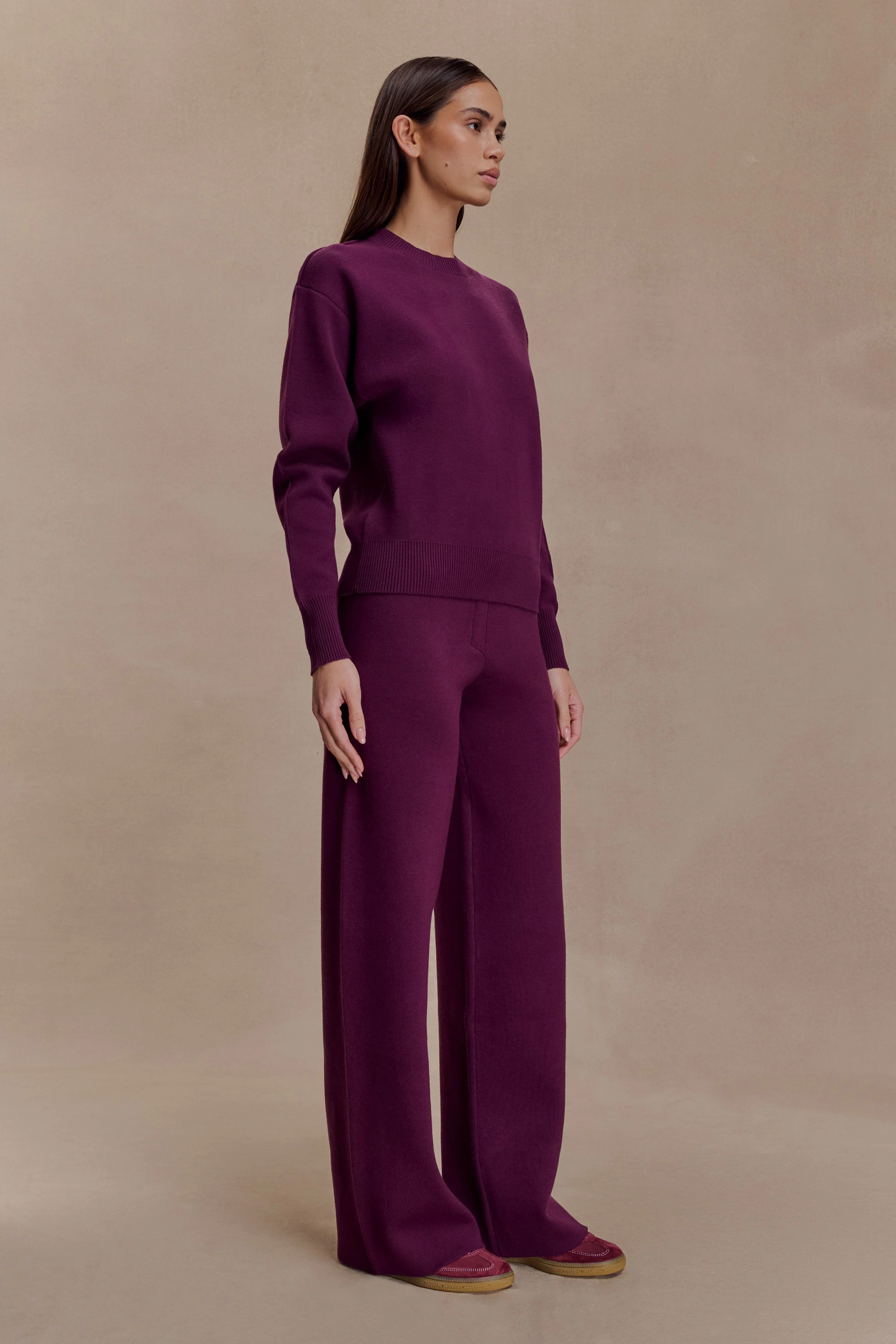Braxton Cozy Knit Jumper - Plum - Image 4