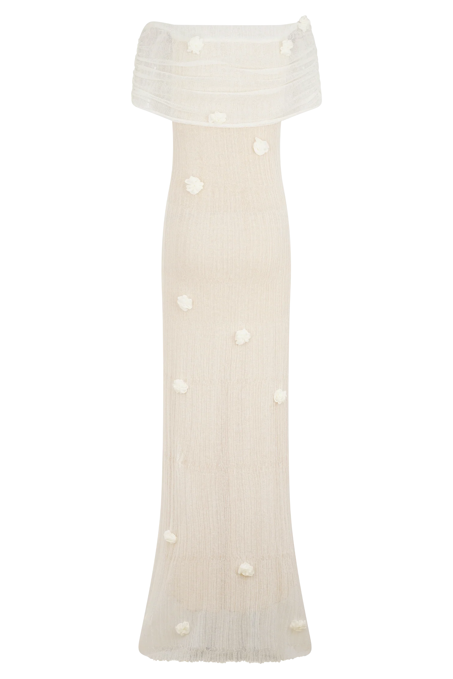 Brynn Orchid Knit Maxi Dress - Ivory - Image 6