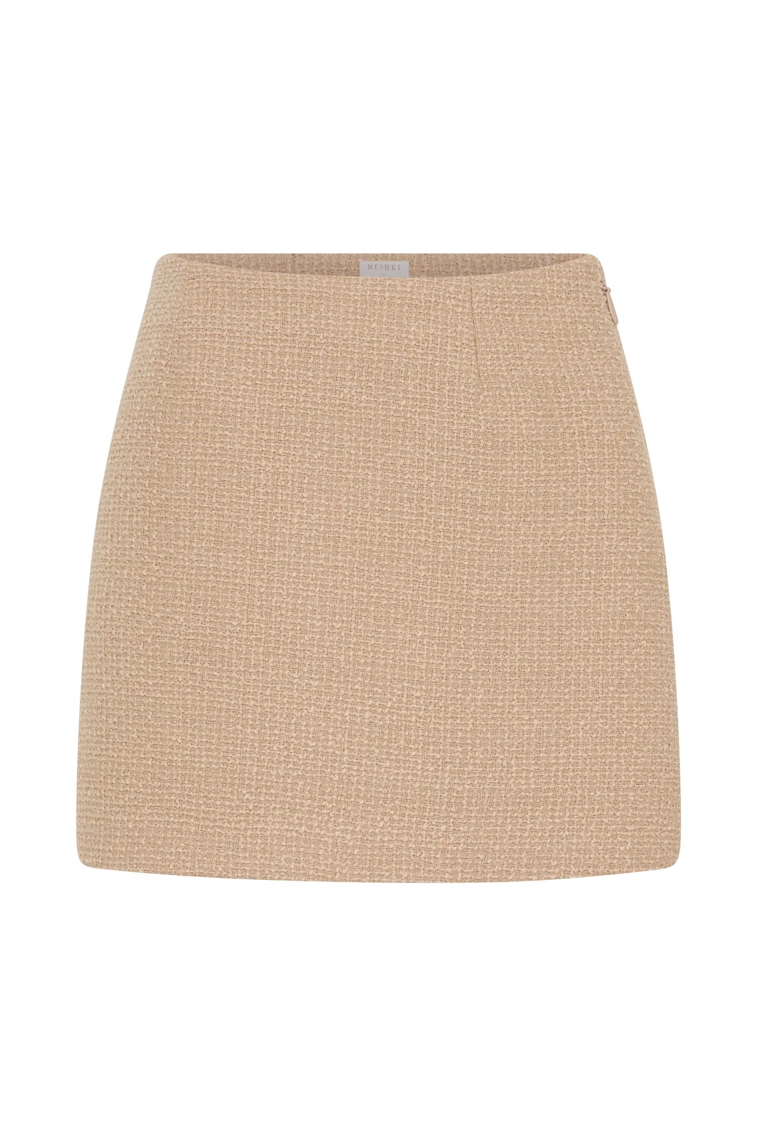 Camilla Boucle Mini Skirt - Light Taupe - Image 9