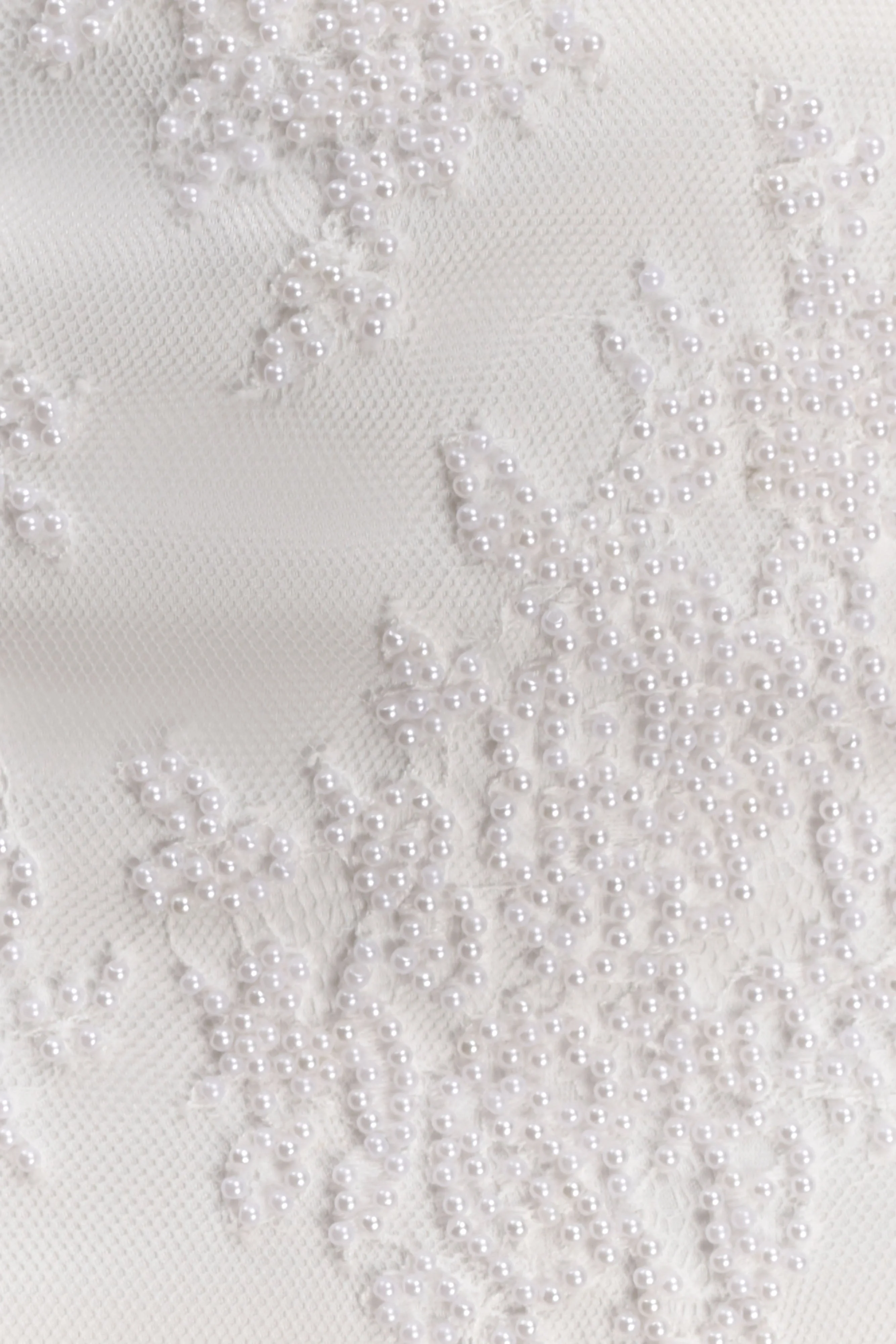 Camille Beaded Satin And Lace Maxi Skirt - Ivory - Image 6