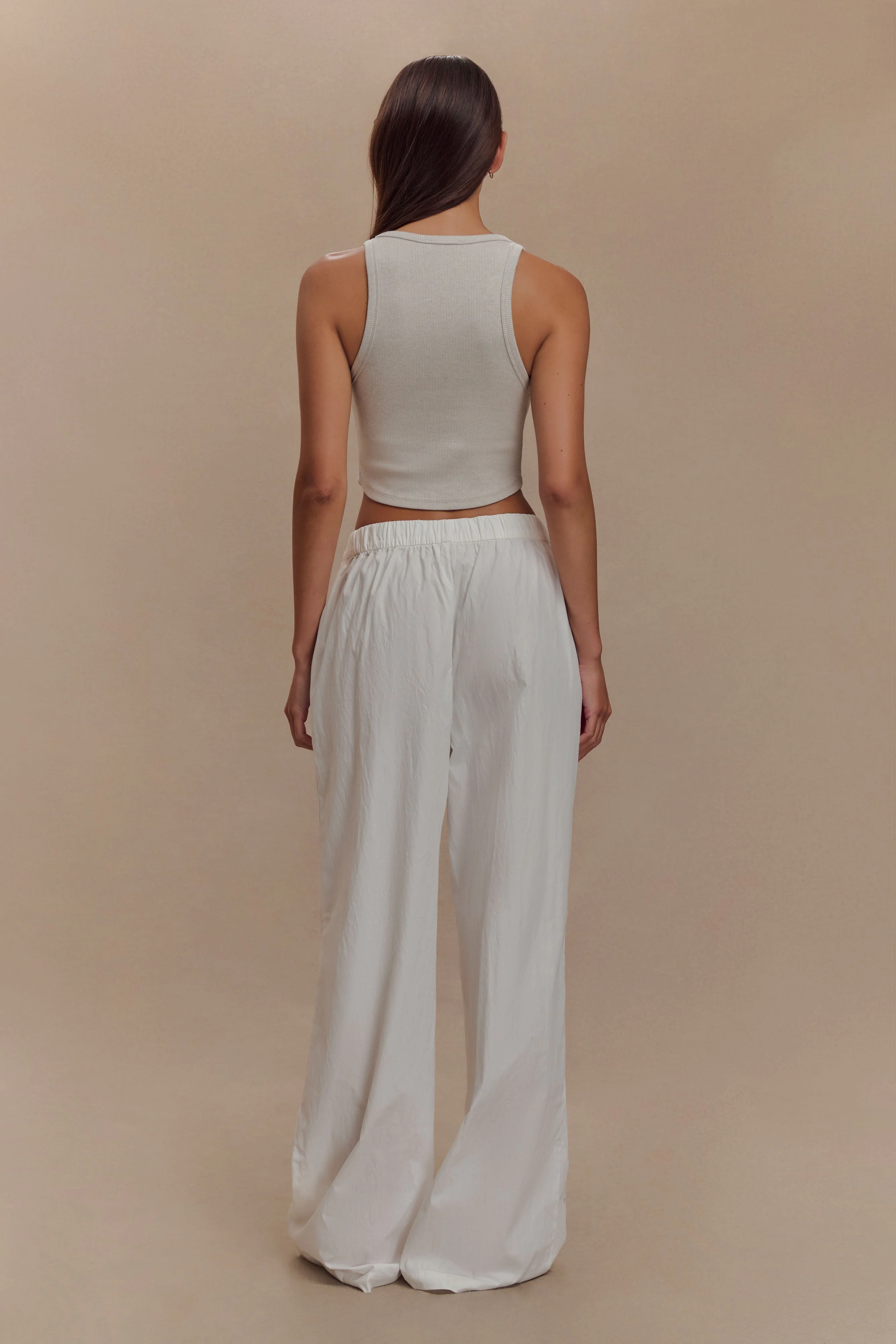 Campbell Cotton Wide Leg Pants - White - Image 6