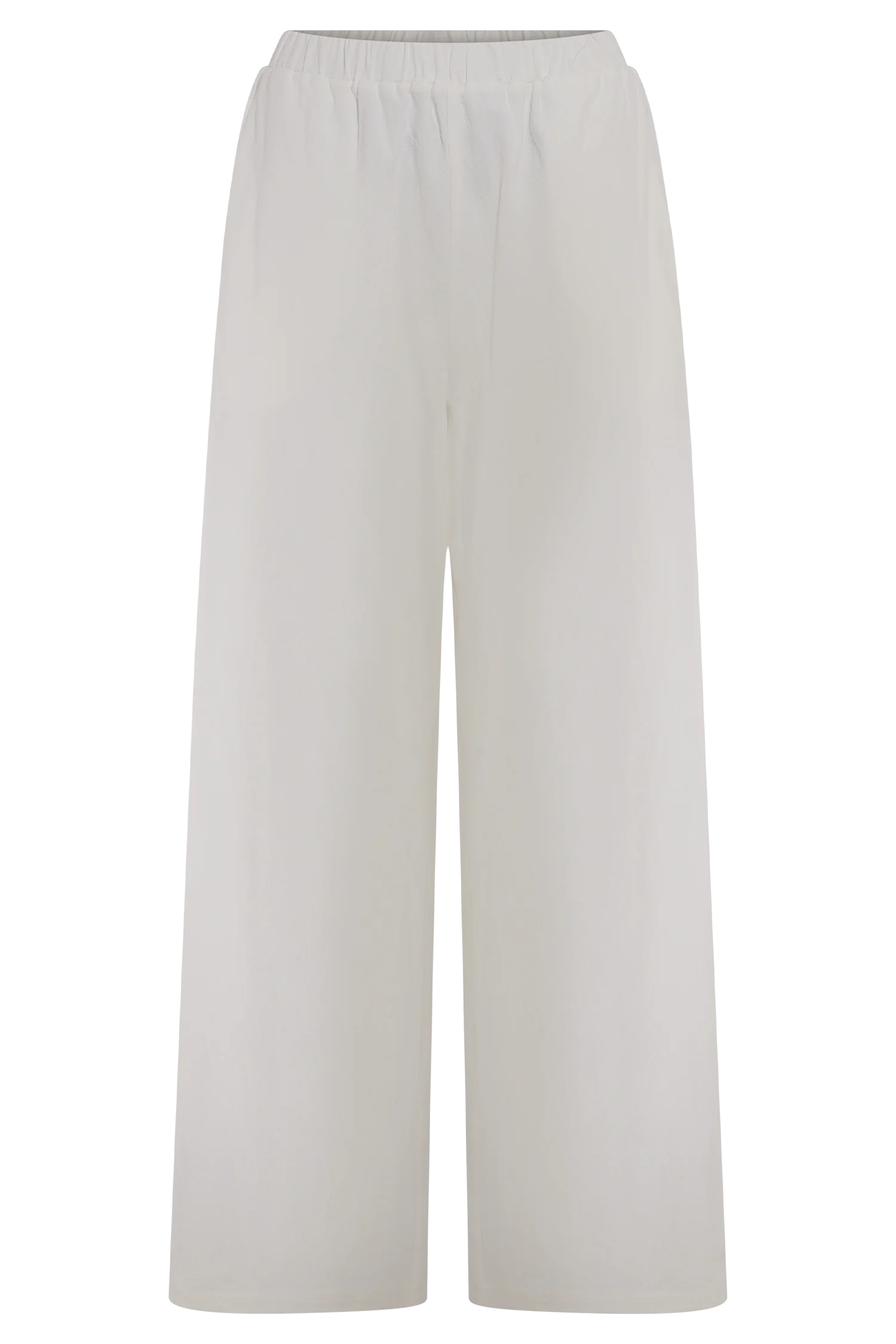 Campbell Cotton Wide Leg Pants - White - Image 9