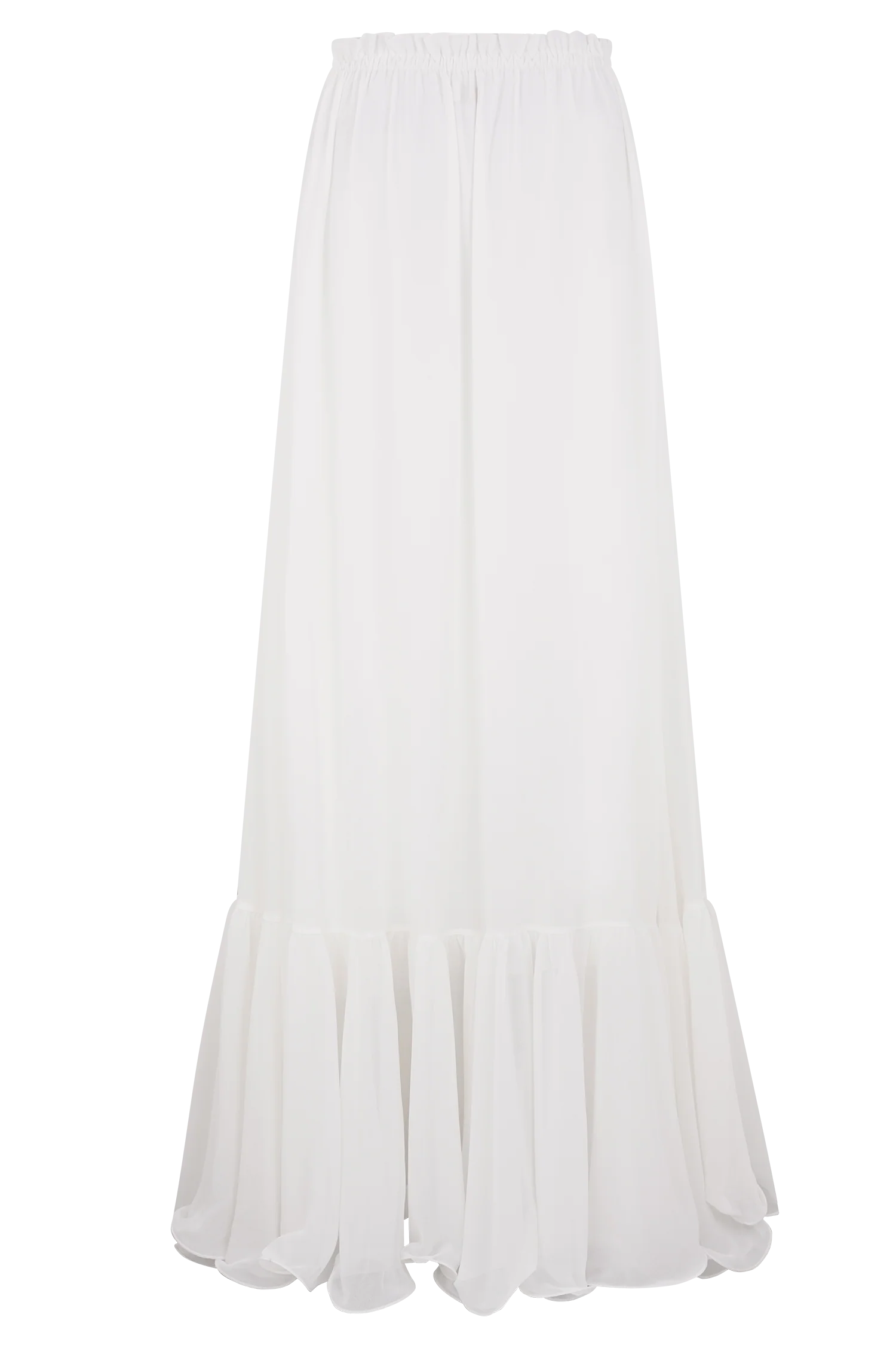 Carlie Chiffon Maxi Skirt - Ivory - Image 10