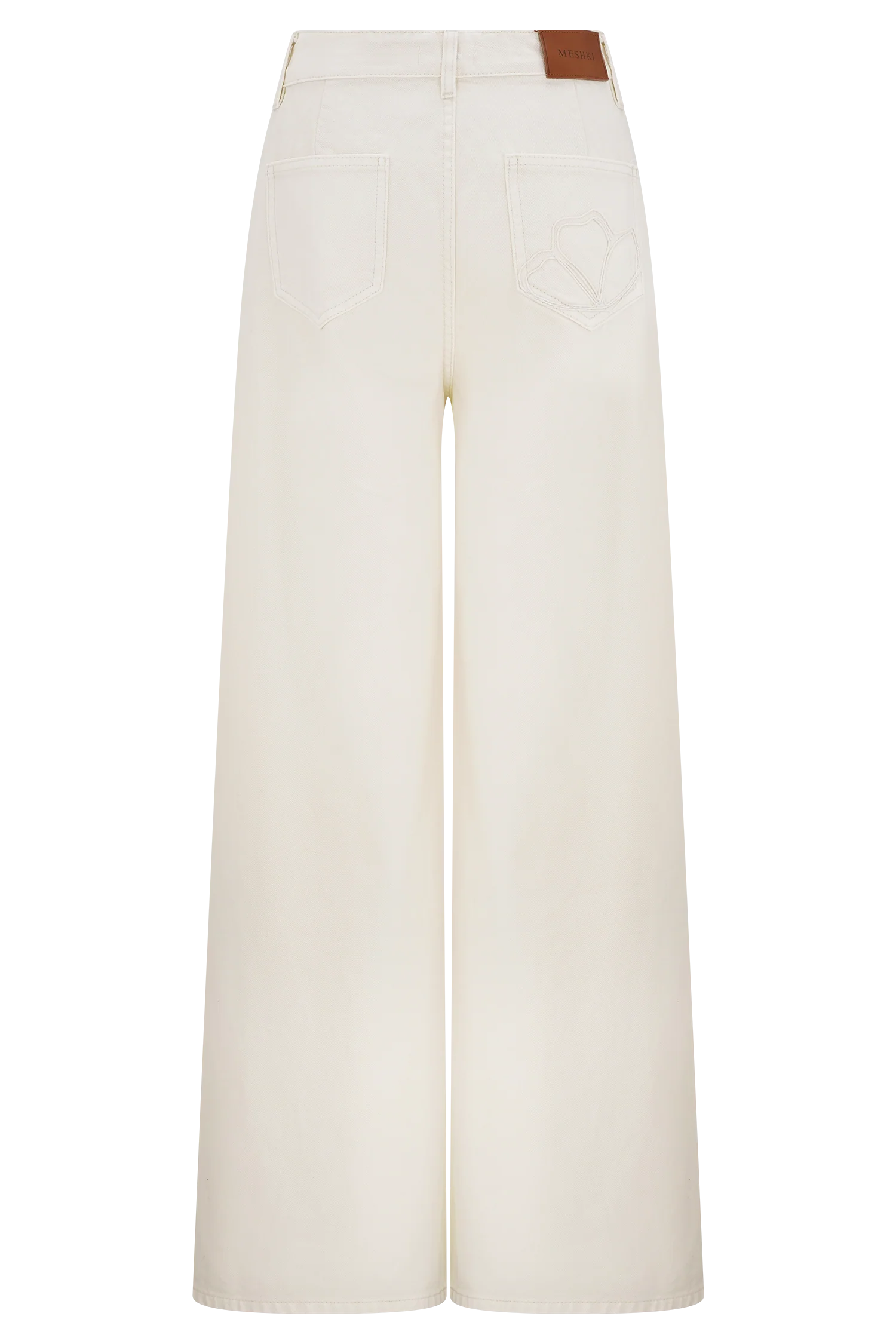 Carmella Embroided Jeans - Ecru - Image 6