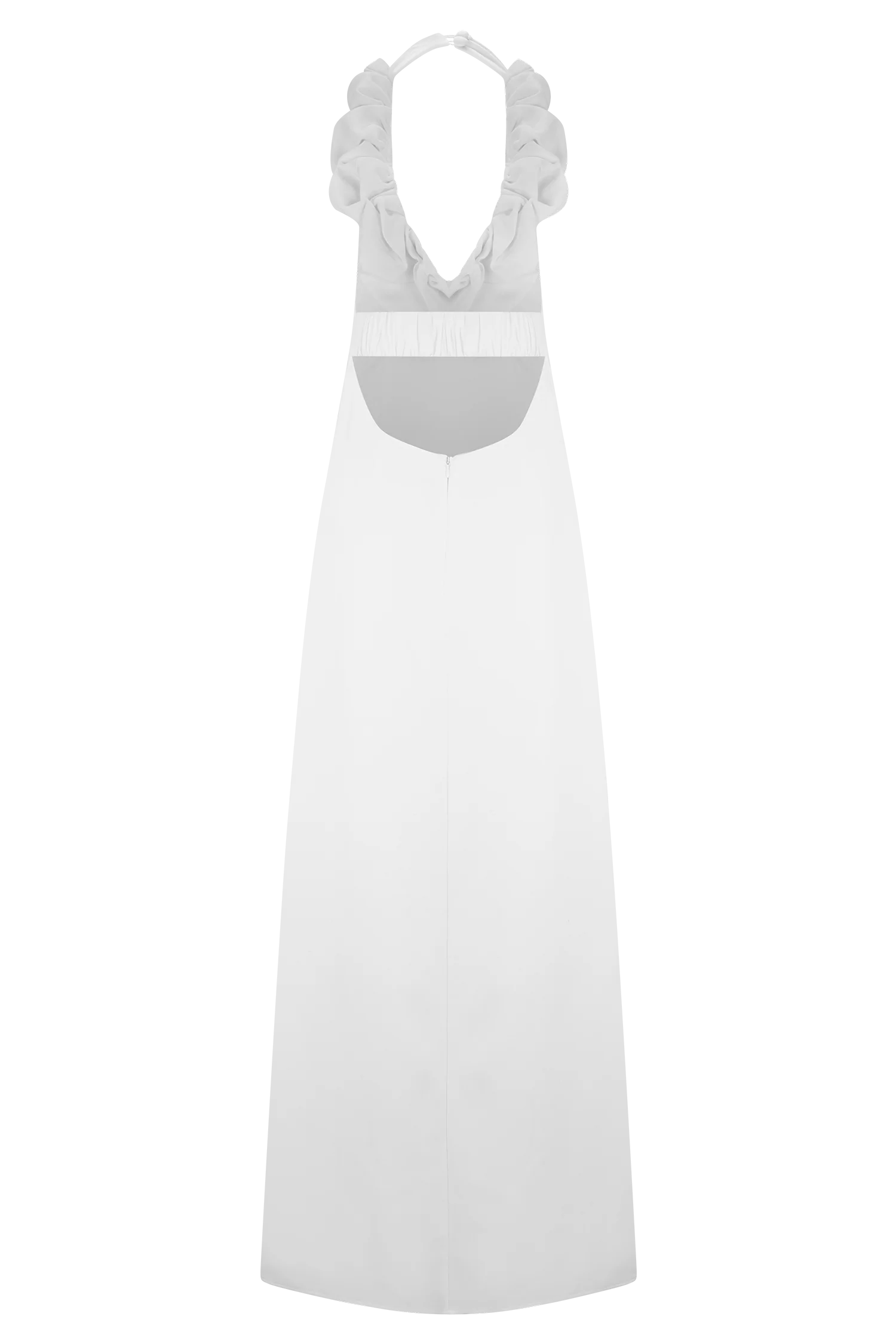 Carolyn Linen Bubble Maxi Dress - White - Image 7