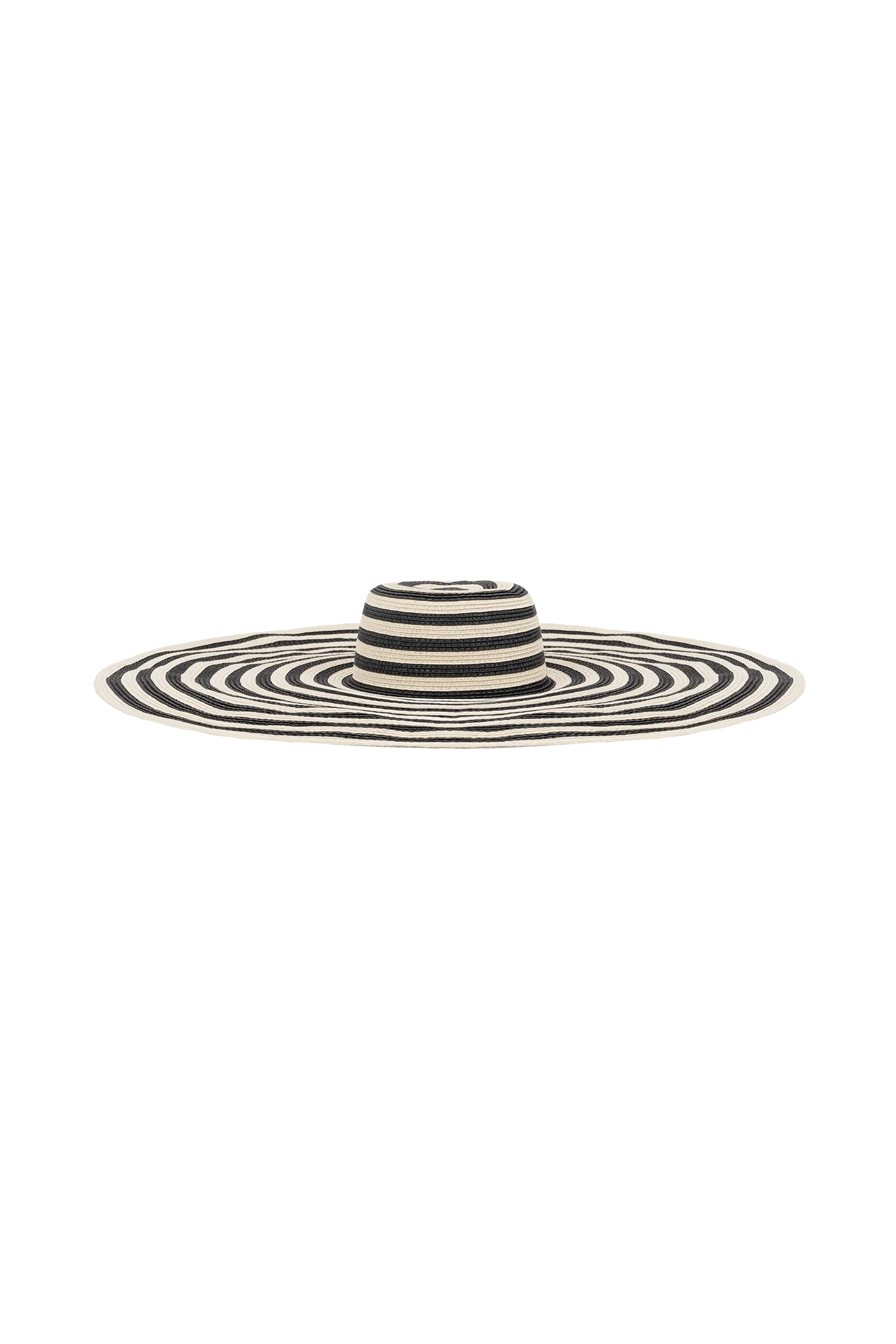 Cecil Straw Maxi Hat - Black And Neutral Stripe - Image 4