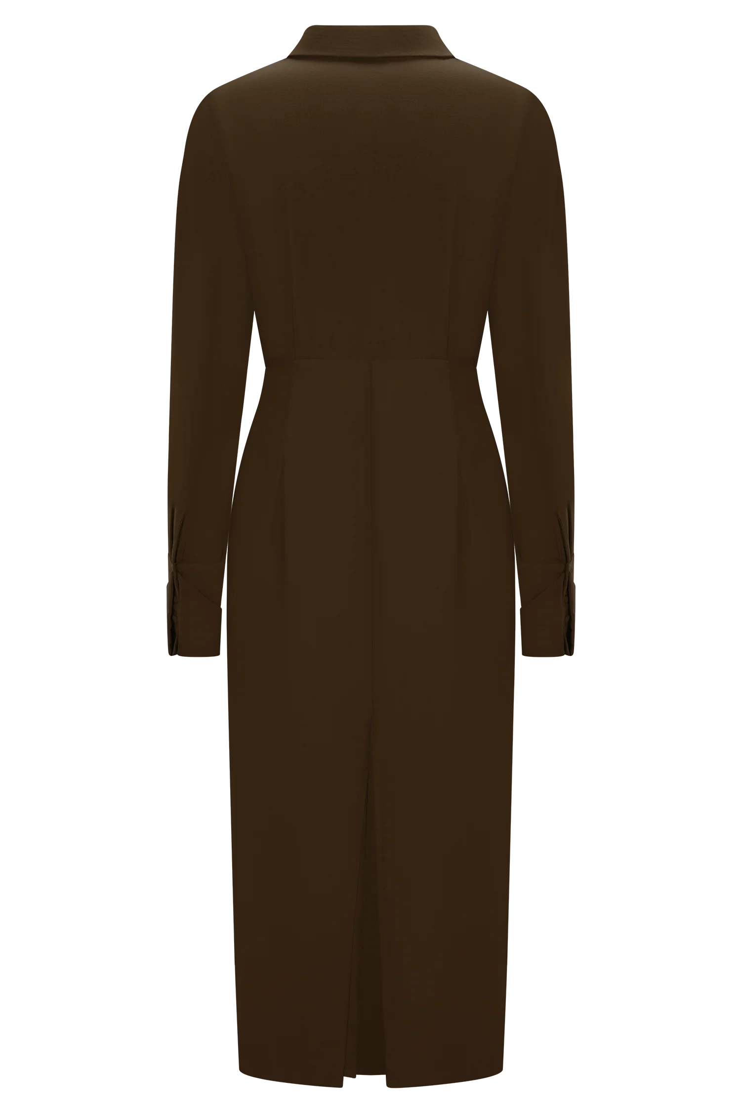 Cecilie Cut Out Shirt Midi Dress - Dark Chocolate - Image 8