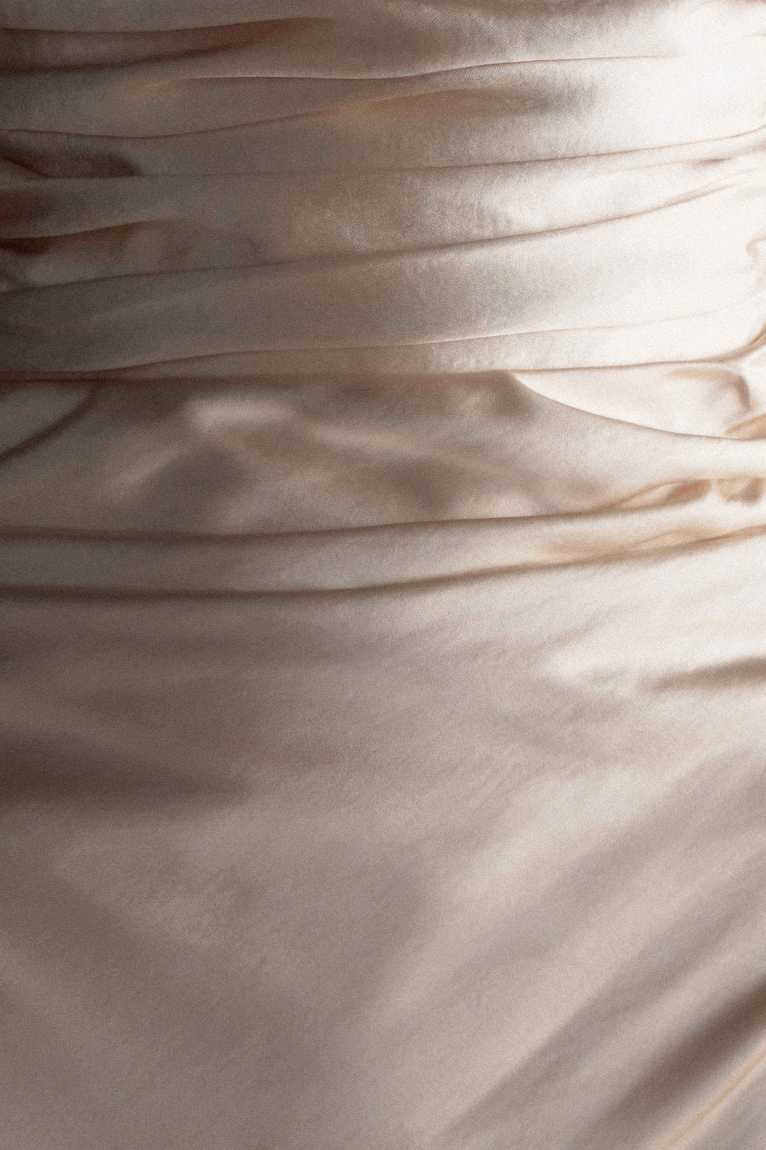 Cedar Strapless Satin Maxi Dress - Blush Gold - Image 11