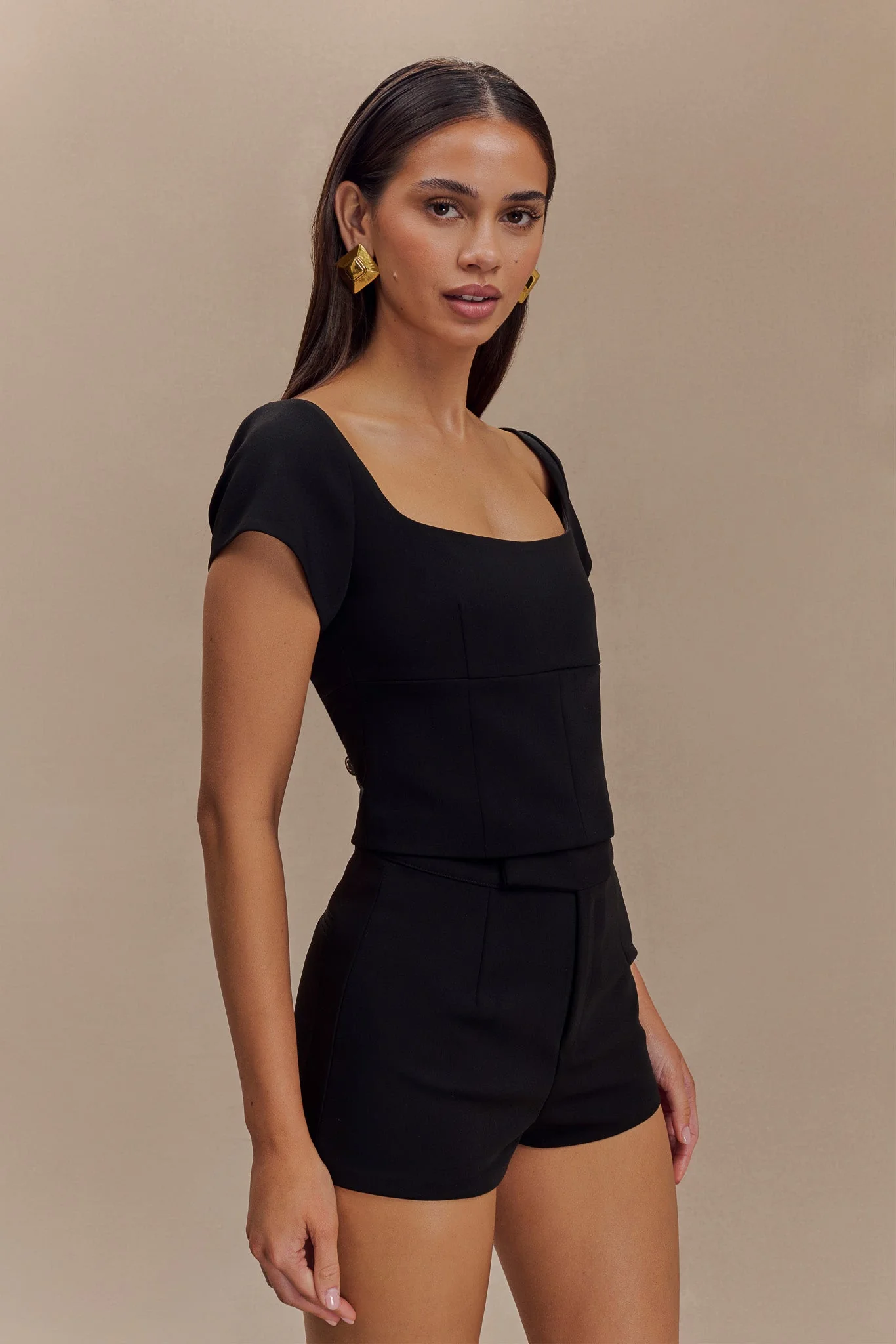 Celeste Hot Pant Short - Black - Image 7