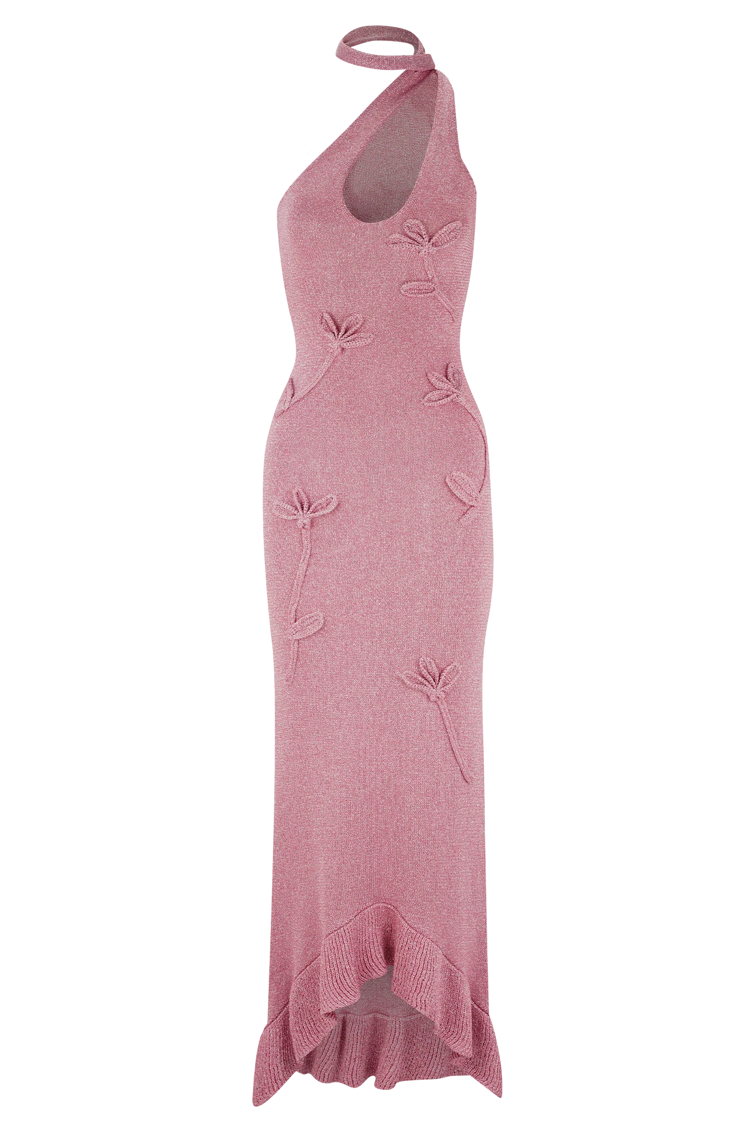 Celestino Floral Metallic Knit Maxi Dress - Pink - Image 8