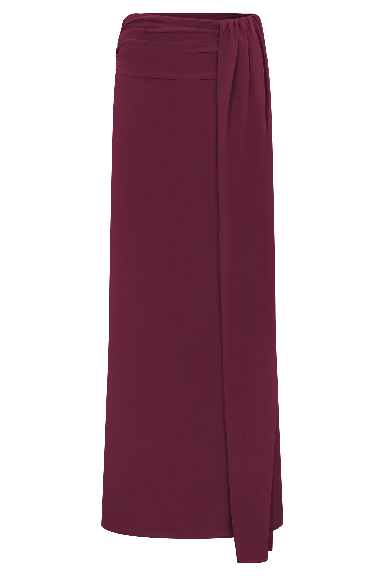 Celina Chiffon Overlay Maxi Skirt - Cherry Red - Image 12