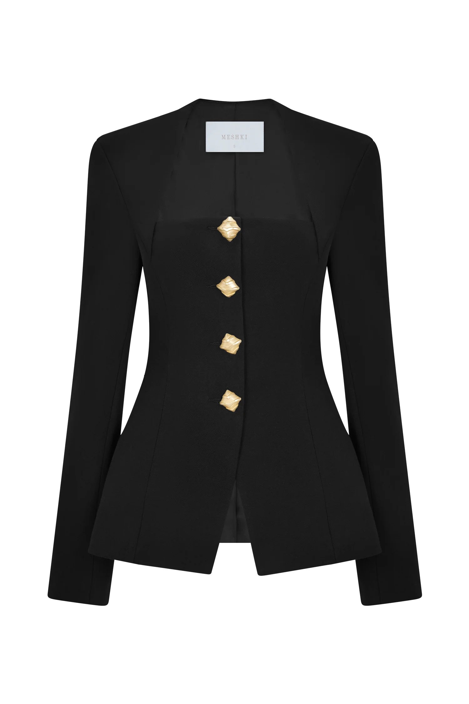 Christel Suiting Fitted Blazer - Black - Image 9